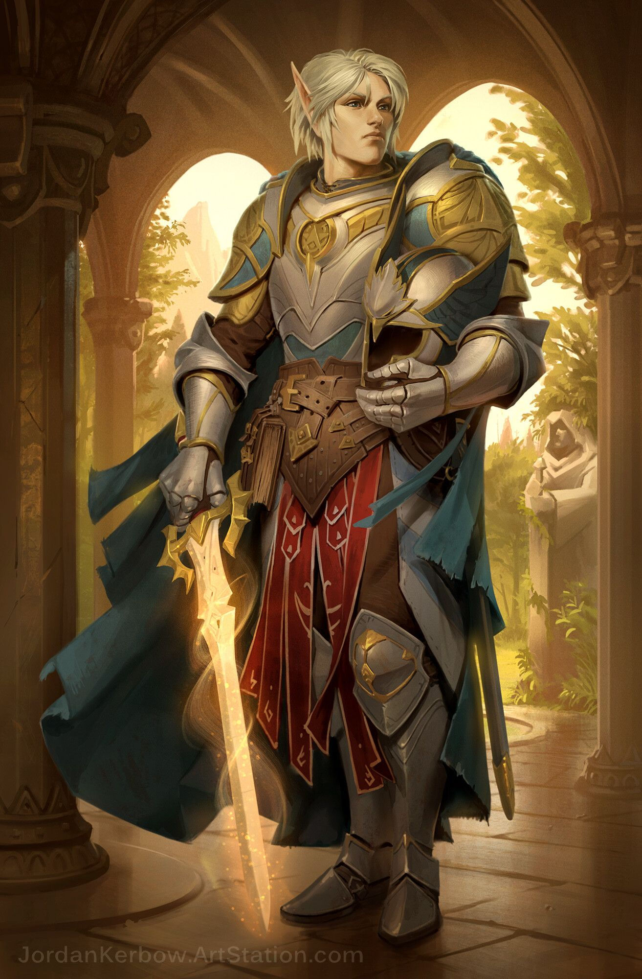 Wallpaper #FljiM5MBzN9vxX34CjrH9 Pathfinder Portrait Elf Paladin by Jordan Kerbow Fantasy Character