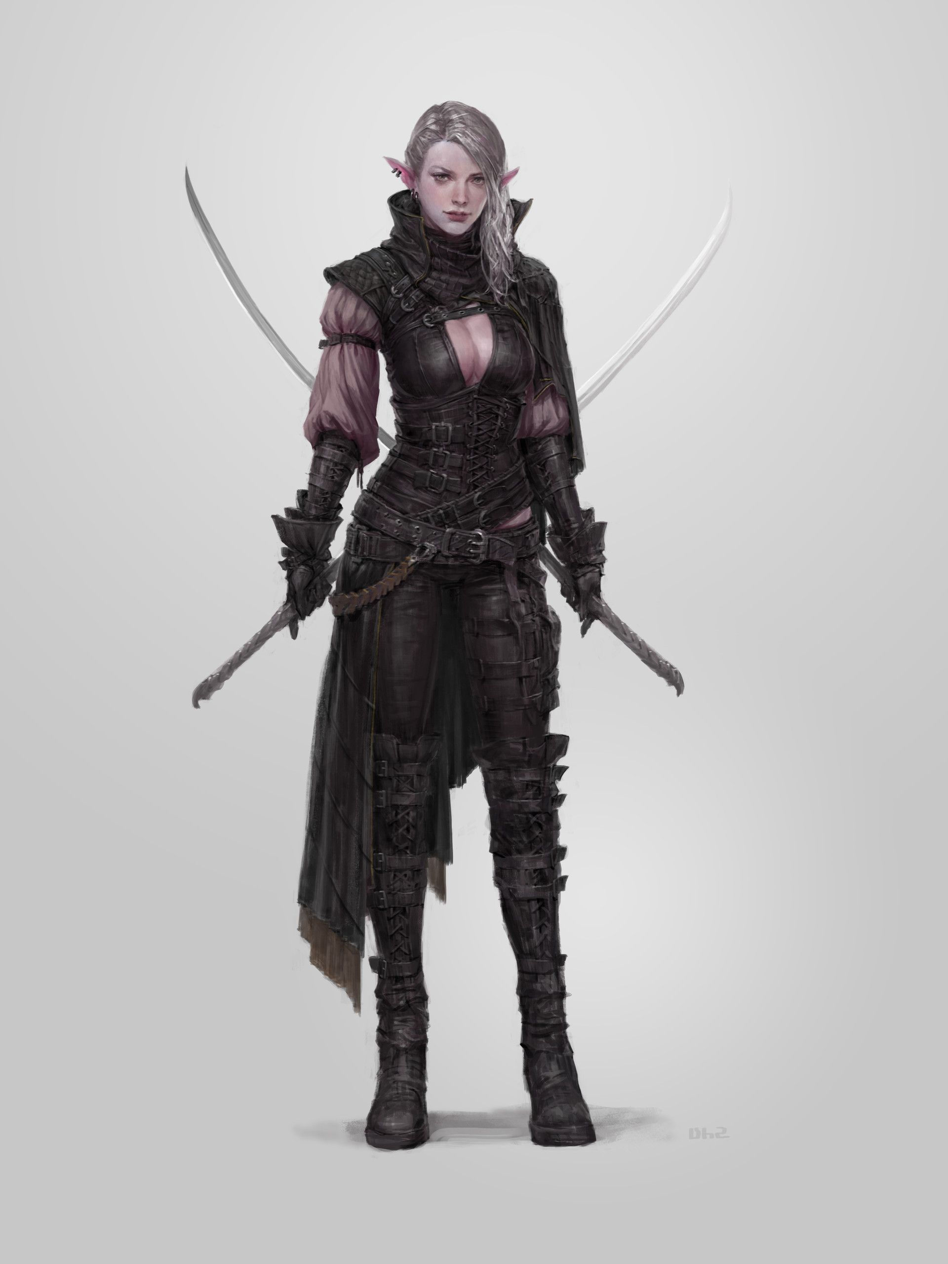 Wallpaper #FljiM5MBzN9vxX34CjrH146 Artstation 2017 Personal Work Elf Woman Sungryun Park Fantasy