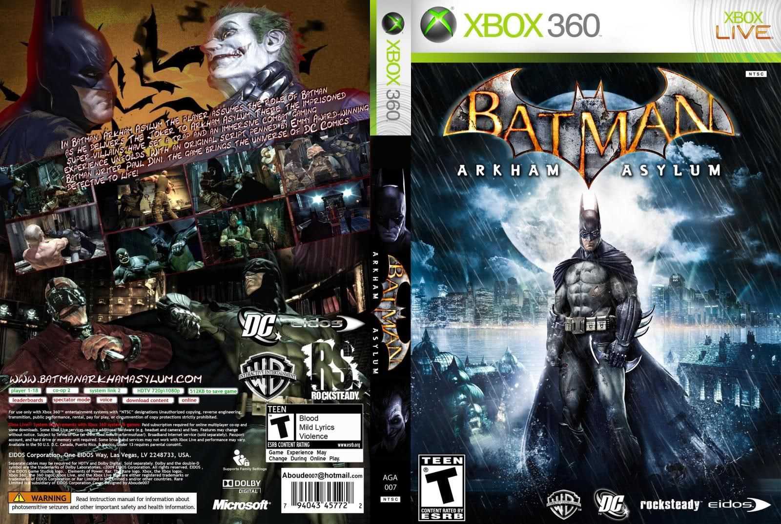 Wallpaper #546aa Batman Arkham Asylum Wii Box Art Cover by Ab501ut3 Z3r0