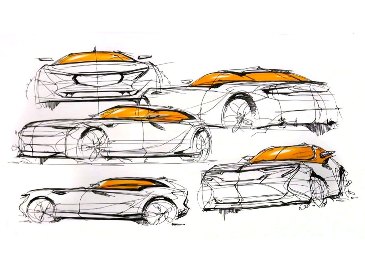 Wallpaper #jEAOMJMBJhL2WPbav7_7216 Sketches of Cars Are Shown in This Image