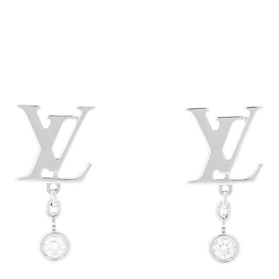 Wallpaper #UmfG5ZIBSpphPi3-tDHV420 Louis Vuitton 18k White Gold Diamond Idylle Blossom Lv Stud Earrings
