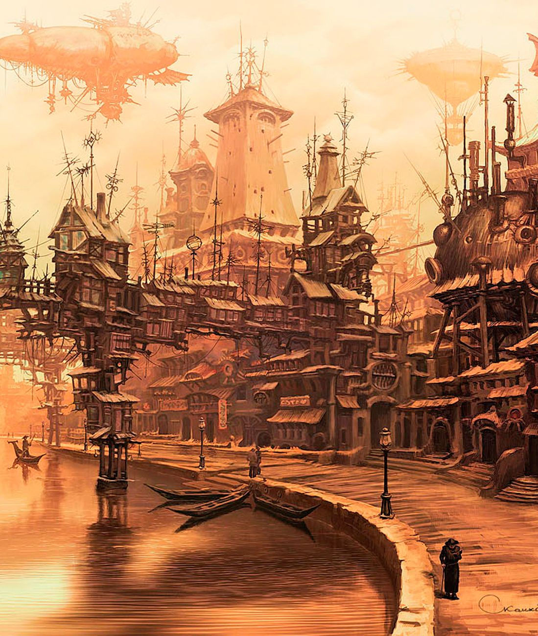 Wallpaper #5hkFF48BtGB6xQ78T25C43 The Art of Animation Steampunk City Fantasy Landscape Steampunk Art