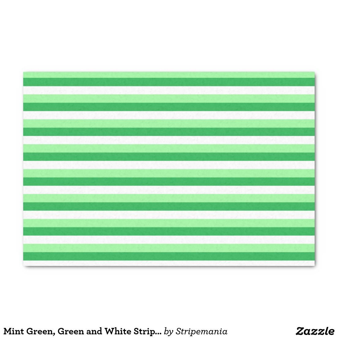 Wallpaper #i2cO9ZIBSpphPi3-vn0v117 Mint Green Green and White Stripes Tissue Paper Zazzlecom Custom