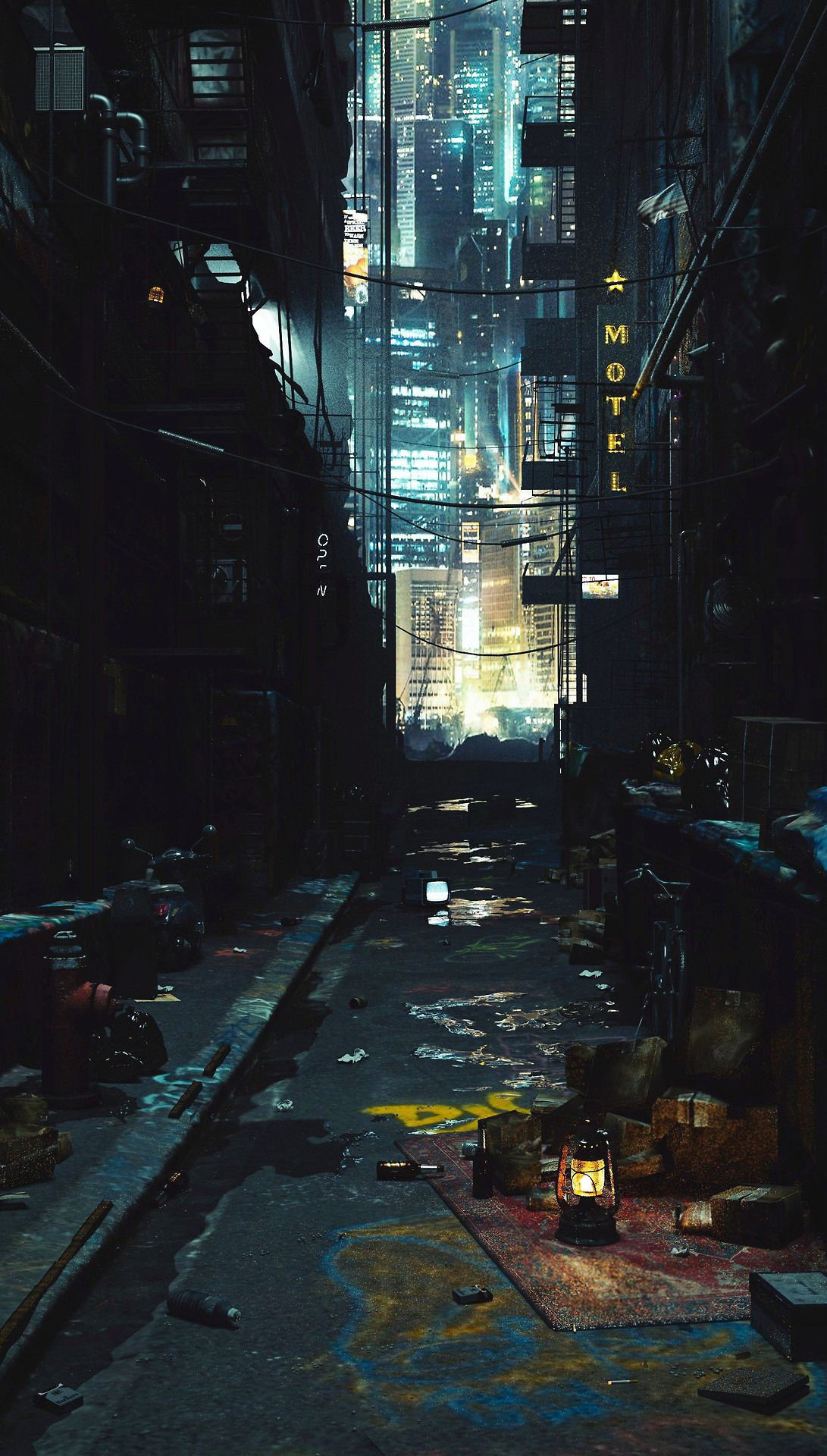 Wallpaper #ogAj7I4BSdW8dNou9xPC18 Fragments of a Hologram Dystopia Photo Futuristic City Cyberpunk