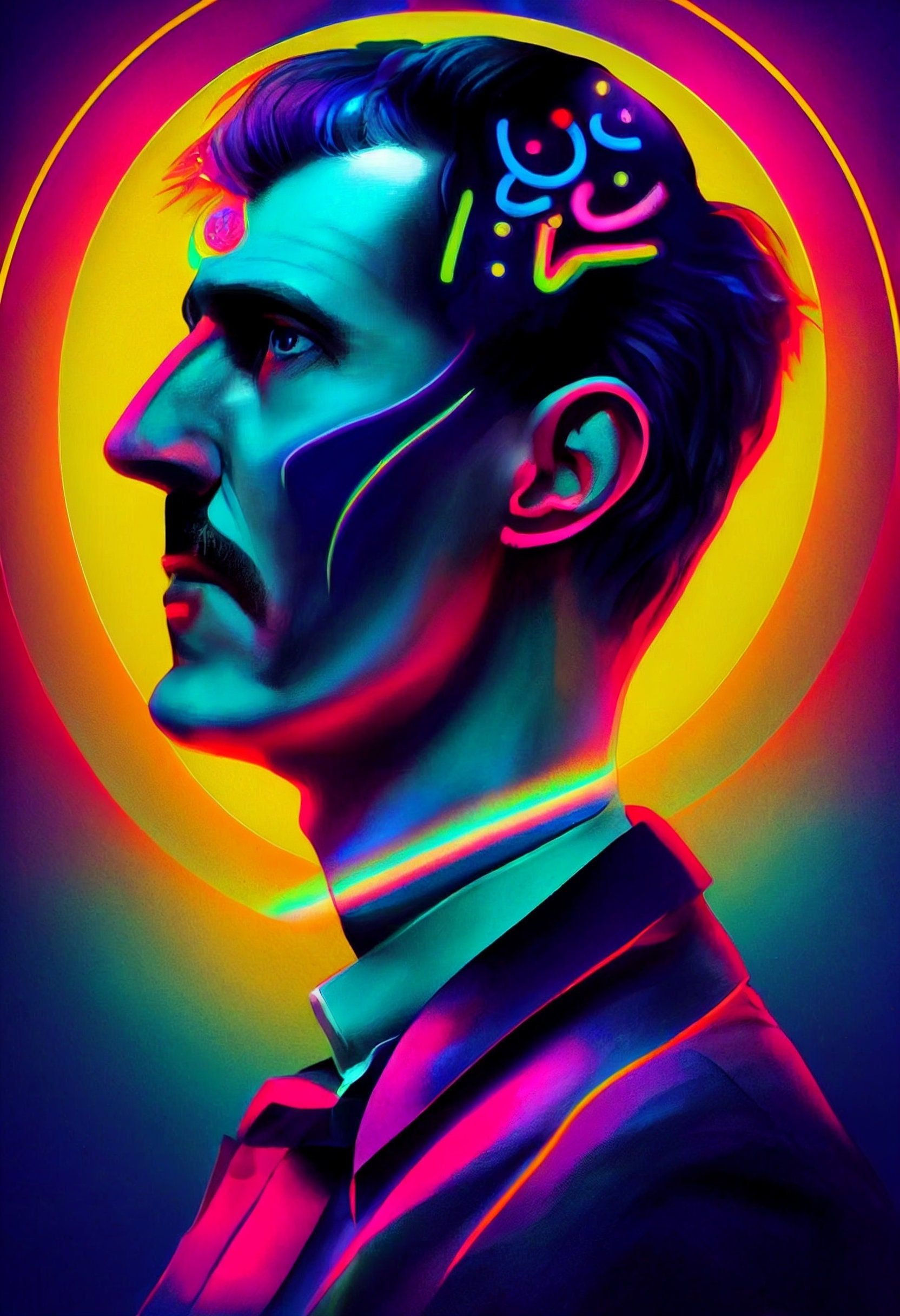 Wallpaper #Fe8FTZMBMN-XEVvVuT-n293 Digital Art Poster Digital Artwork Digital Painting Neon Cyberpunk