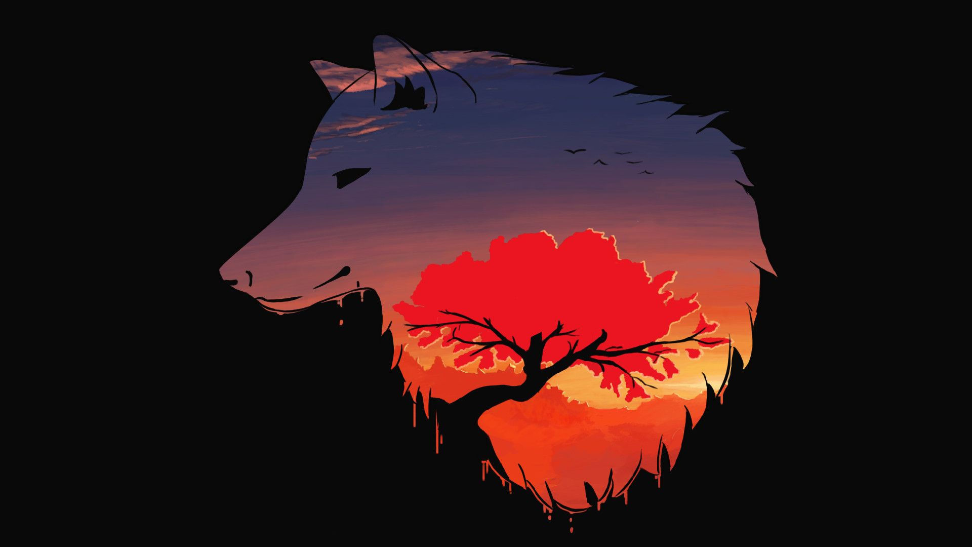 Wallpaper #4h3xLJMBlOZrFDOkhswd91 Res 1920x1080 Minimalist Wolf Wallpaper by Eliassandevian Minimalist
