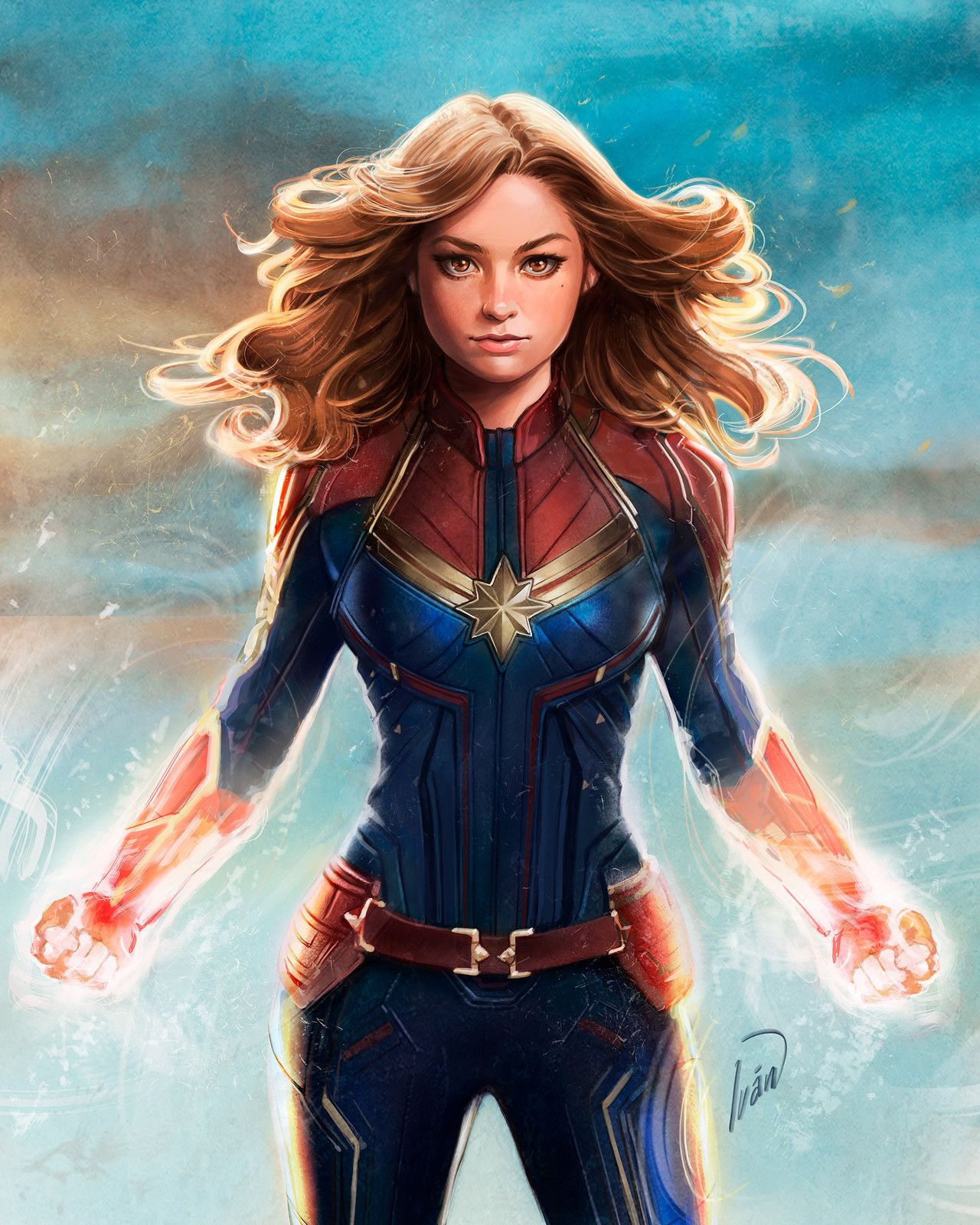 Wallpaper #oFh1NJMBzN9vxX34UTwG6 Captain Marvel by Ivan Talavera on Artstation Ms Marvel Marvel DC