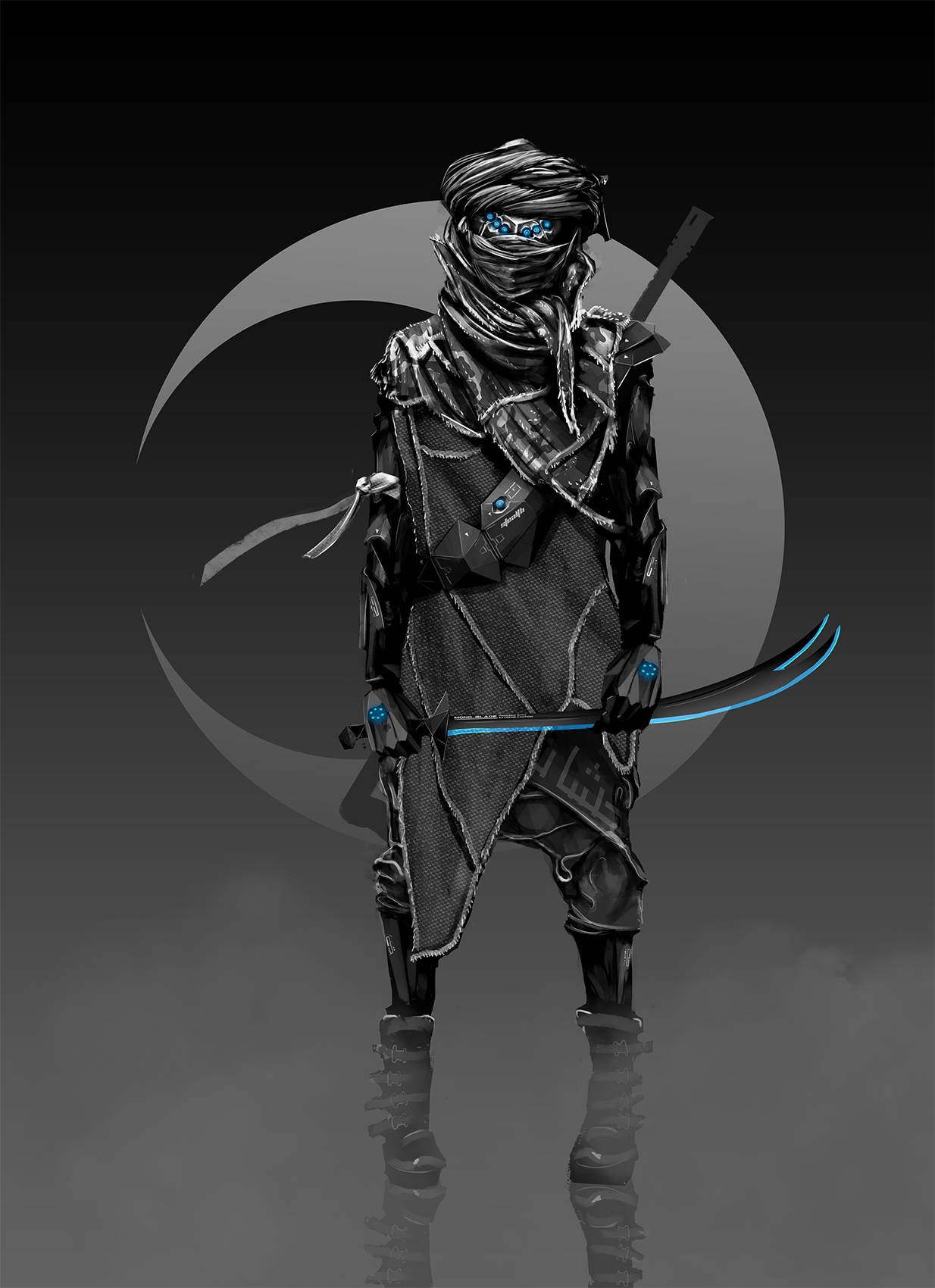 Wallpaper #8AAT644BSdW8dNouuhBh16 Rabidblackdog a Cyberpunk Assassin Arte Bocetos Dibujos