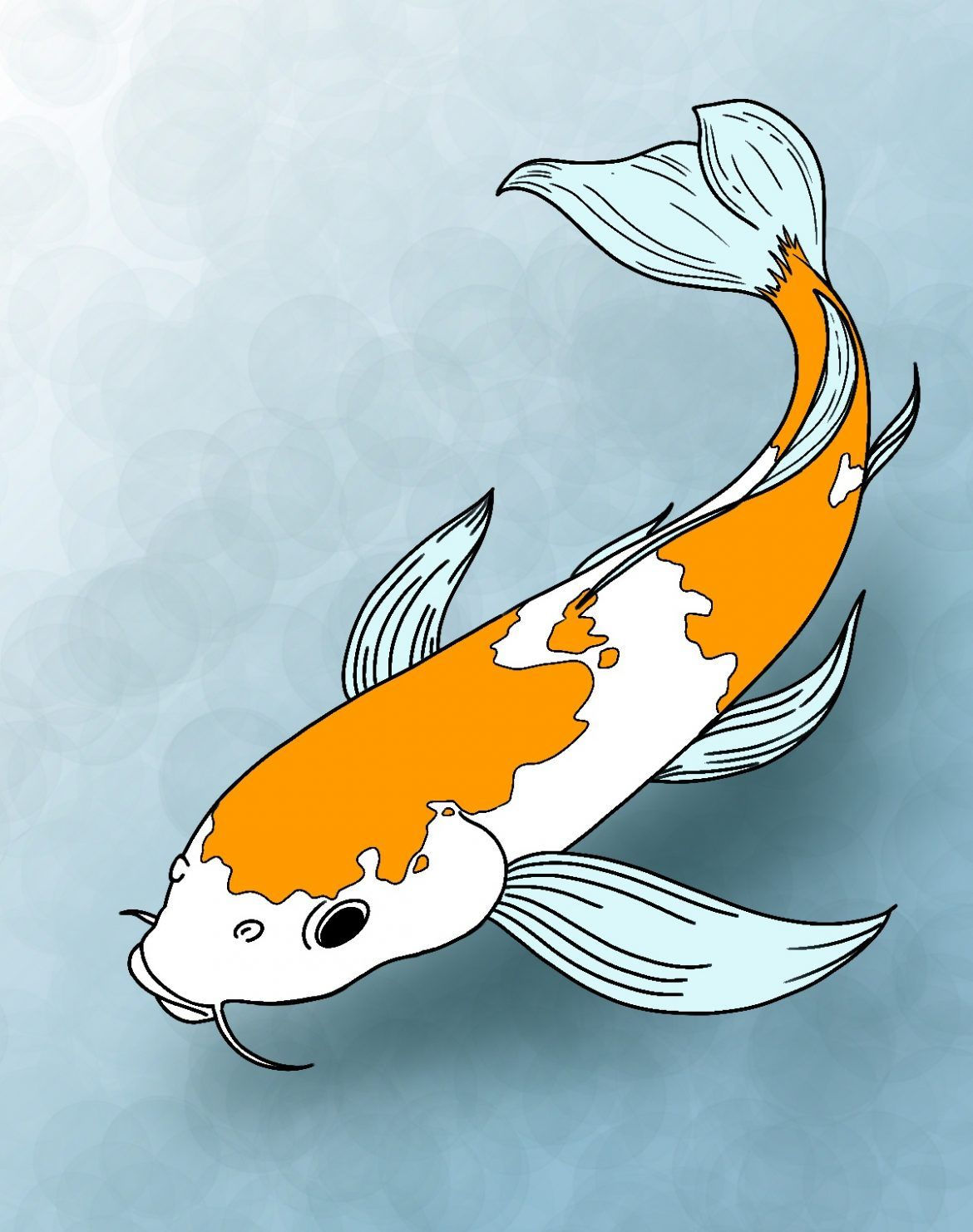 Wallpaper #4f2e6 Koi Fish Heart Original Watercolor Painting Etsy