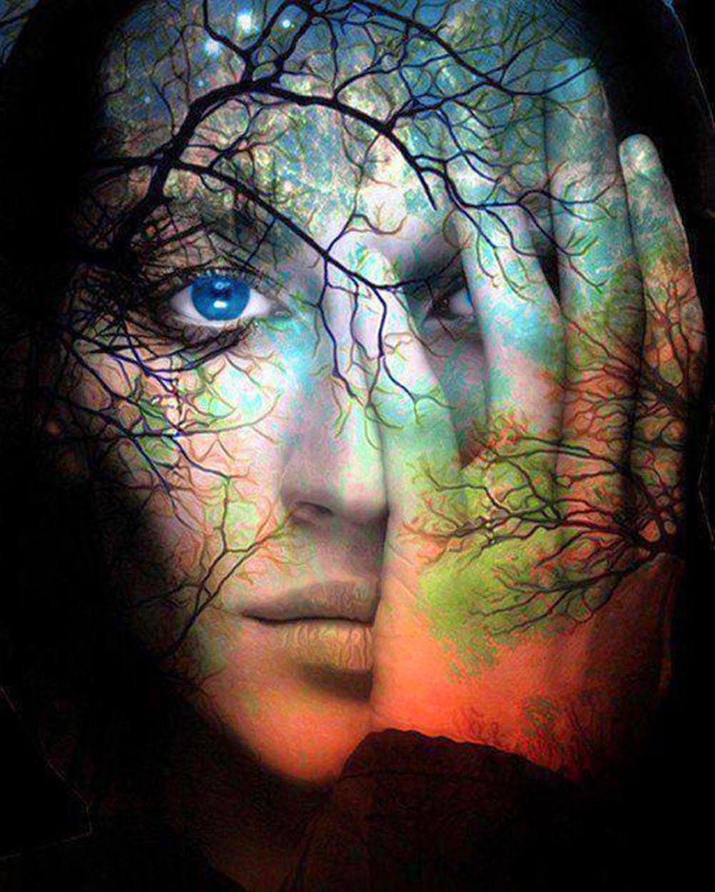 Wallpaper #3Gex85IBSpphPi3-v3Zj193 Somatic Photomontage Spirituality Face