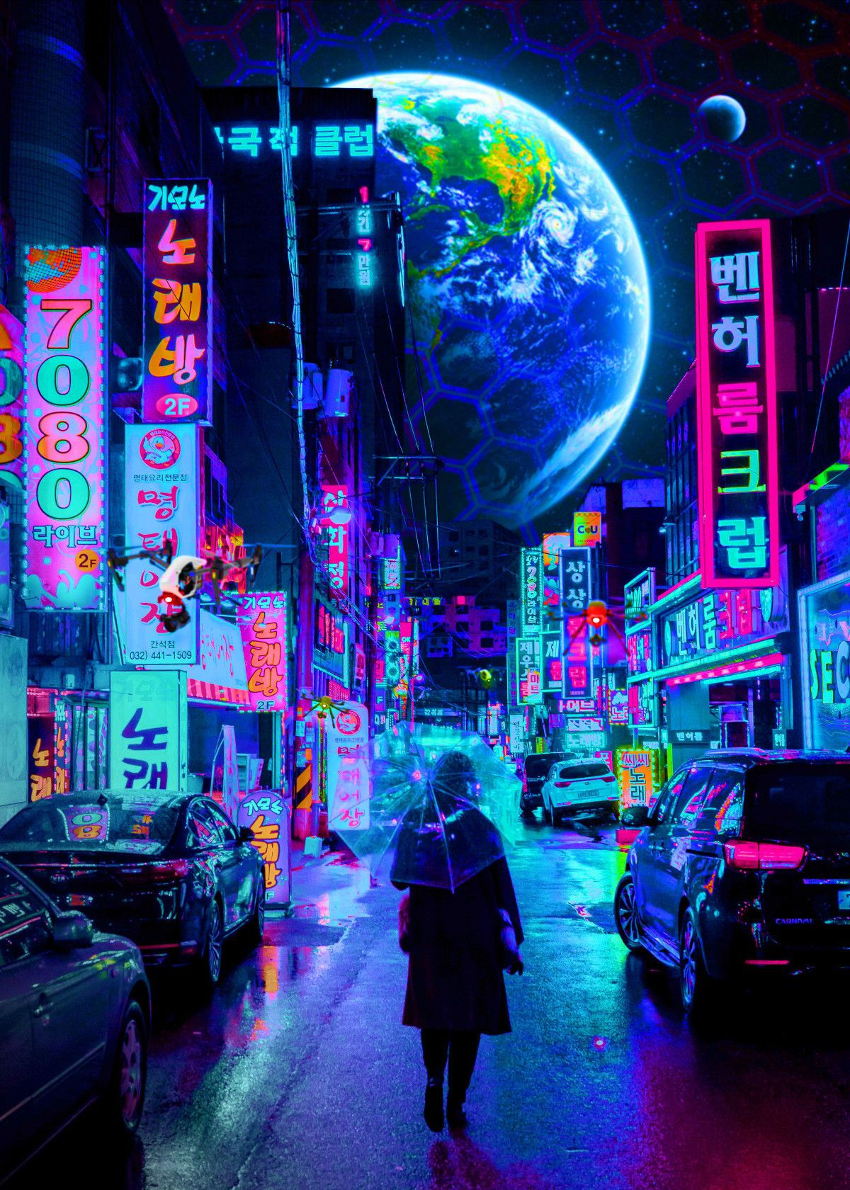 Wallpaper #gn1p9I4Bnwiau_P6hg_l56 New World 2077 Poster by Gab Fernando Displate Ilustracion De