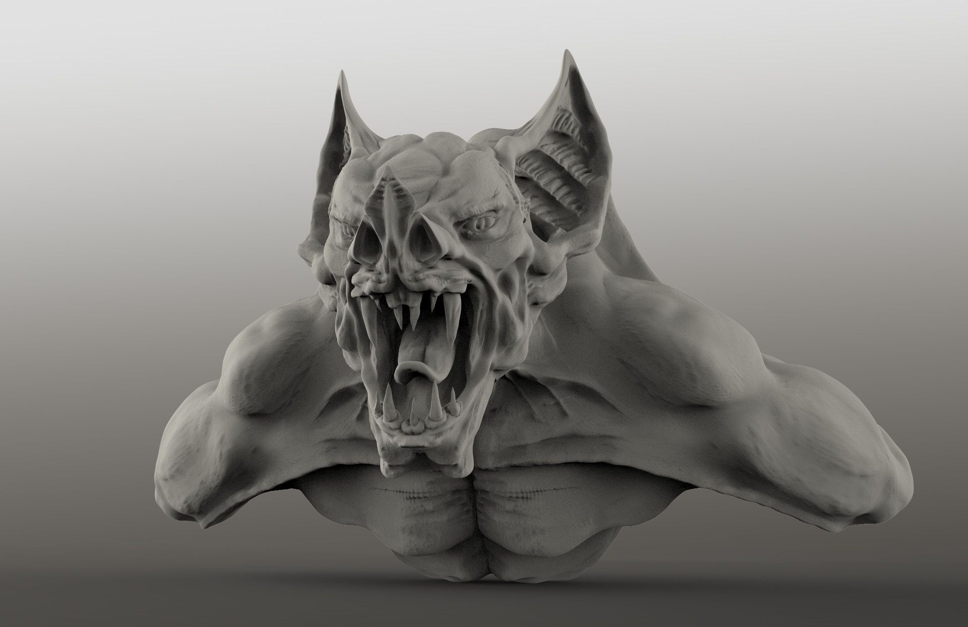 Wallpaper #dfTIOpMBKFX8bn3roXlL220 Artstation Bat Creature Sculpt Dieh Qide Creature Design Lion