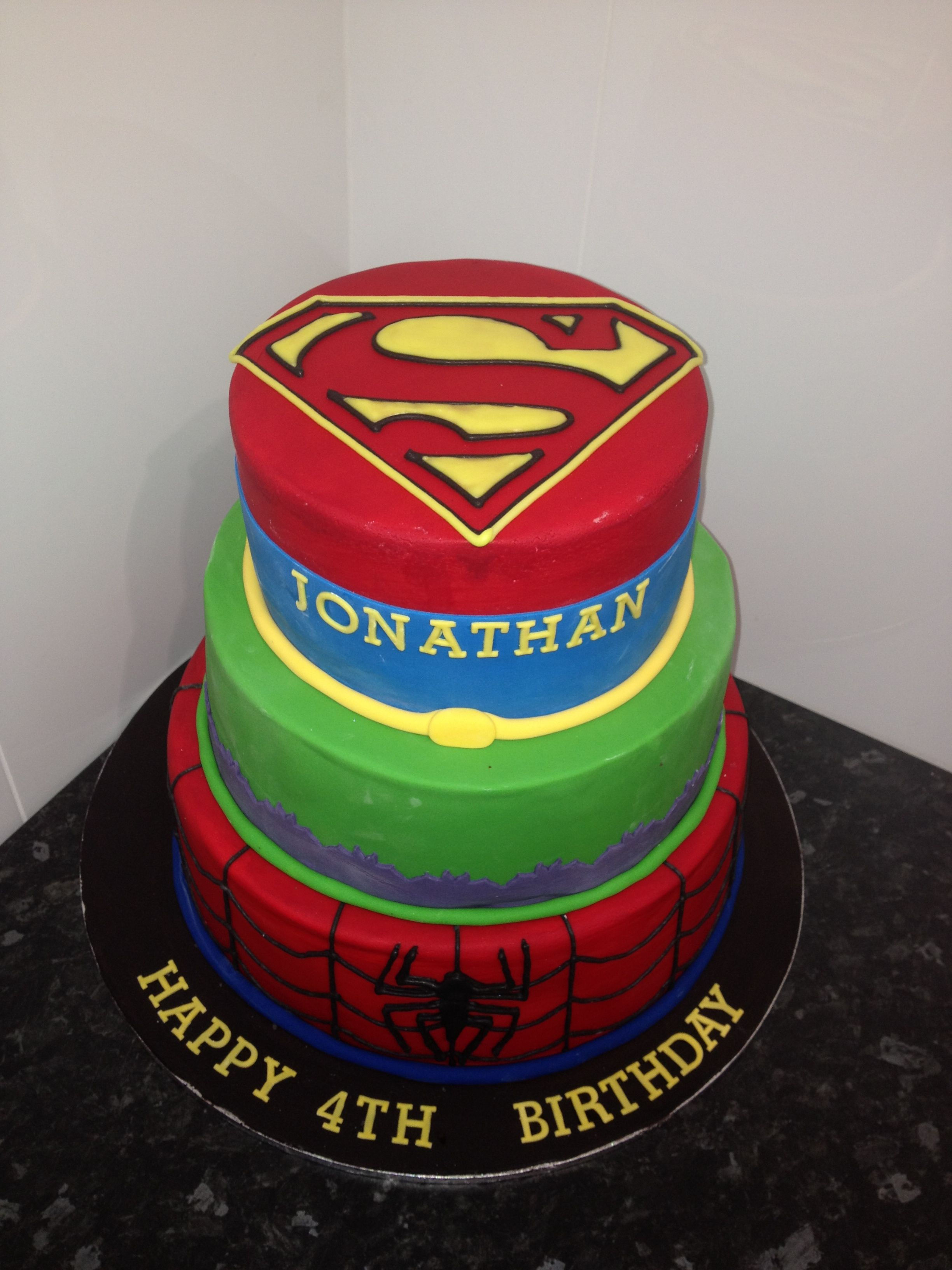 Wallpaper #KqUiMpMB0vj5YdARn9Mc182 Superman Spiderman and Hulk Themed Cake by 3dcakescomau Cake Smash