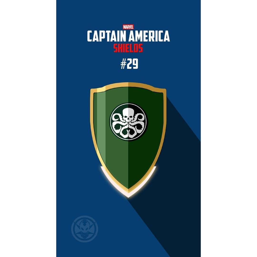 Wallpaper #0X3N844Bnwiau_P6Mg3n30 The Captain America Shield is Shown on a Blue and Green Background with