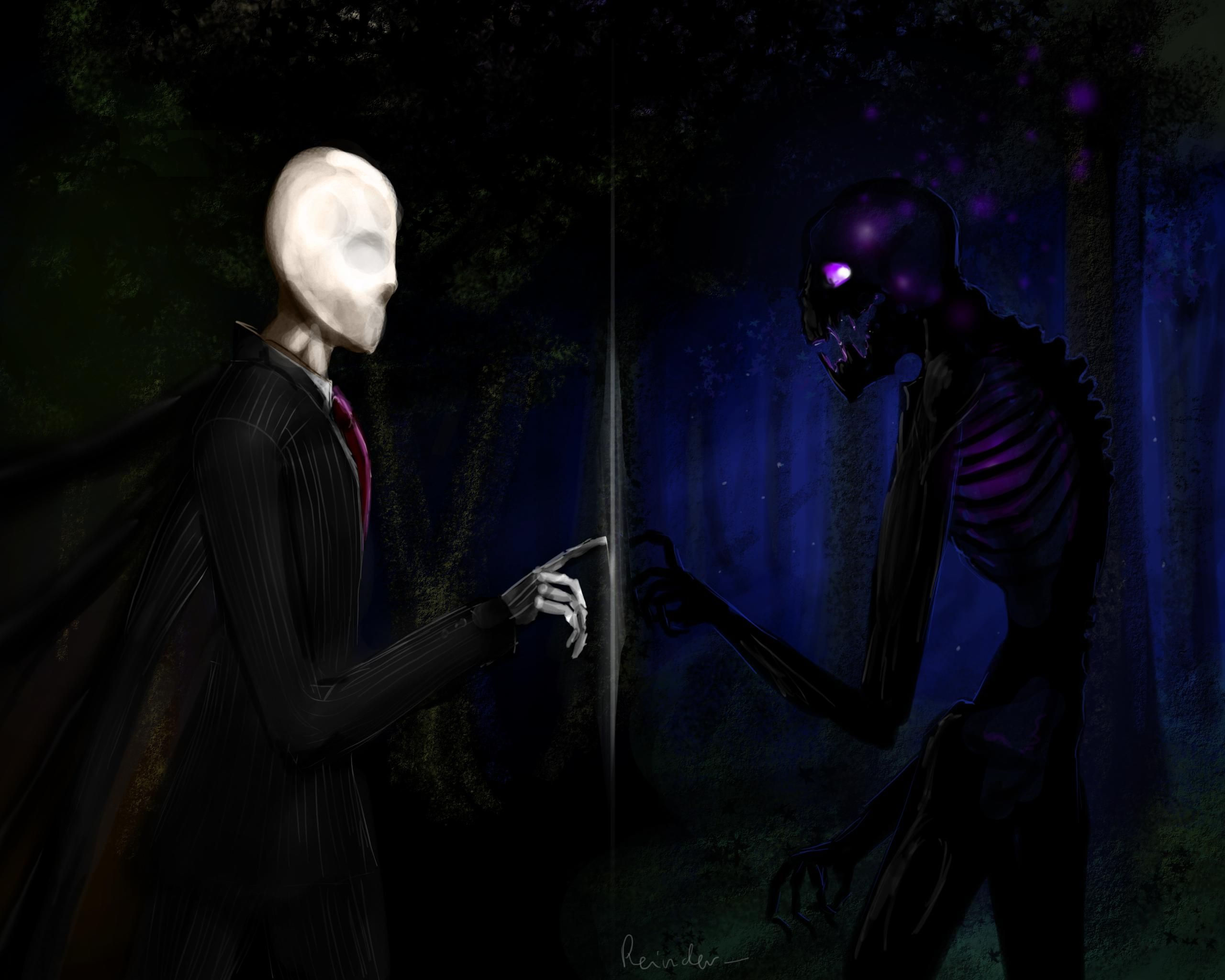 Wallpaper #wEDgL5MBJhL2WPbaU77v303 Slenderman and Enderman Slenderman Scary Characters Minecraft Real Life