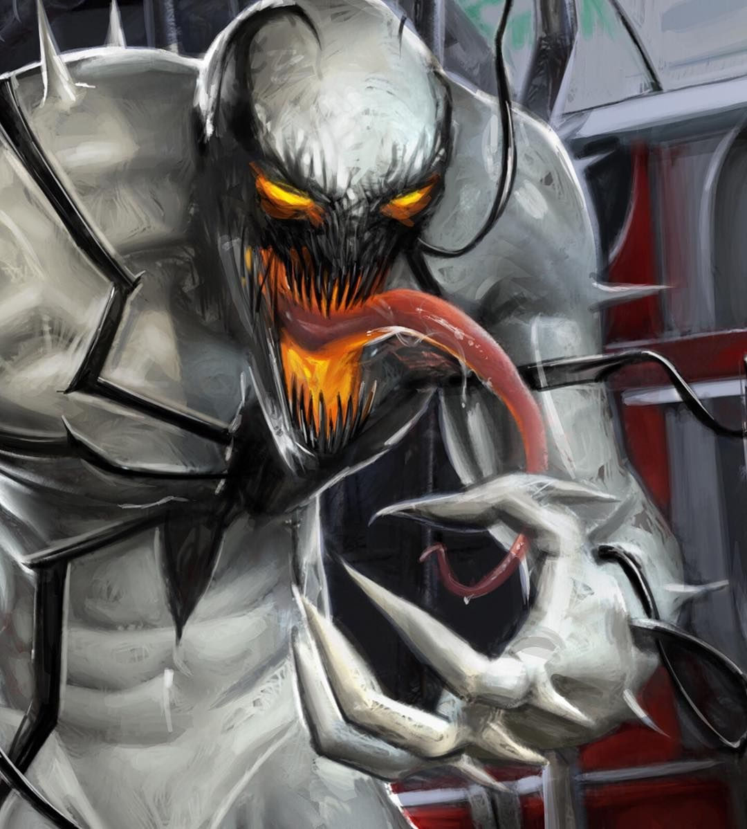 Wallpaper #rzNLM5MBcgDP3FvJ2apw168 Anti Venom Art by Mike Thompson Antivenom Symbiote Marvel