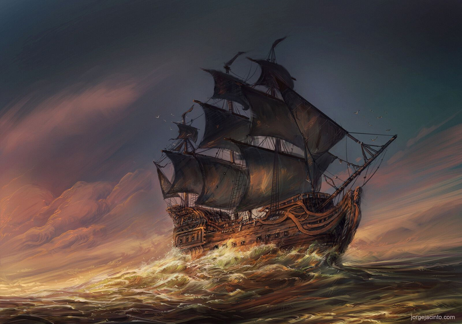 Wallpaper #z_Cpf5cBi4JM6agGtSCM76 At Sea Jorge Jacinto on Artstation at Httpswwwartstationcom