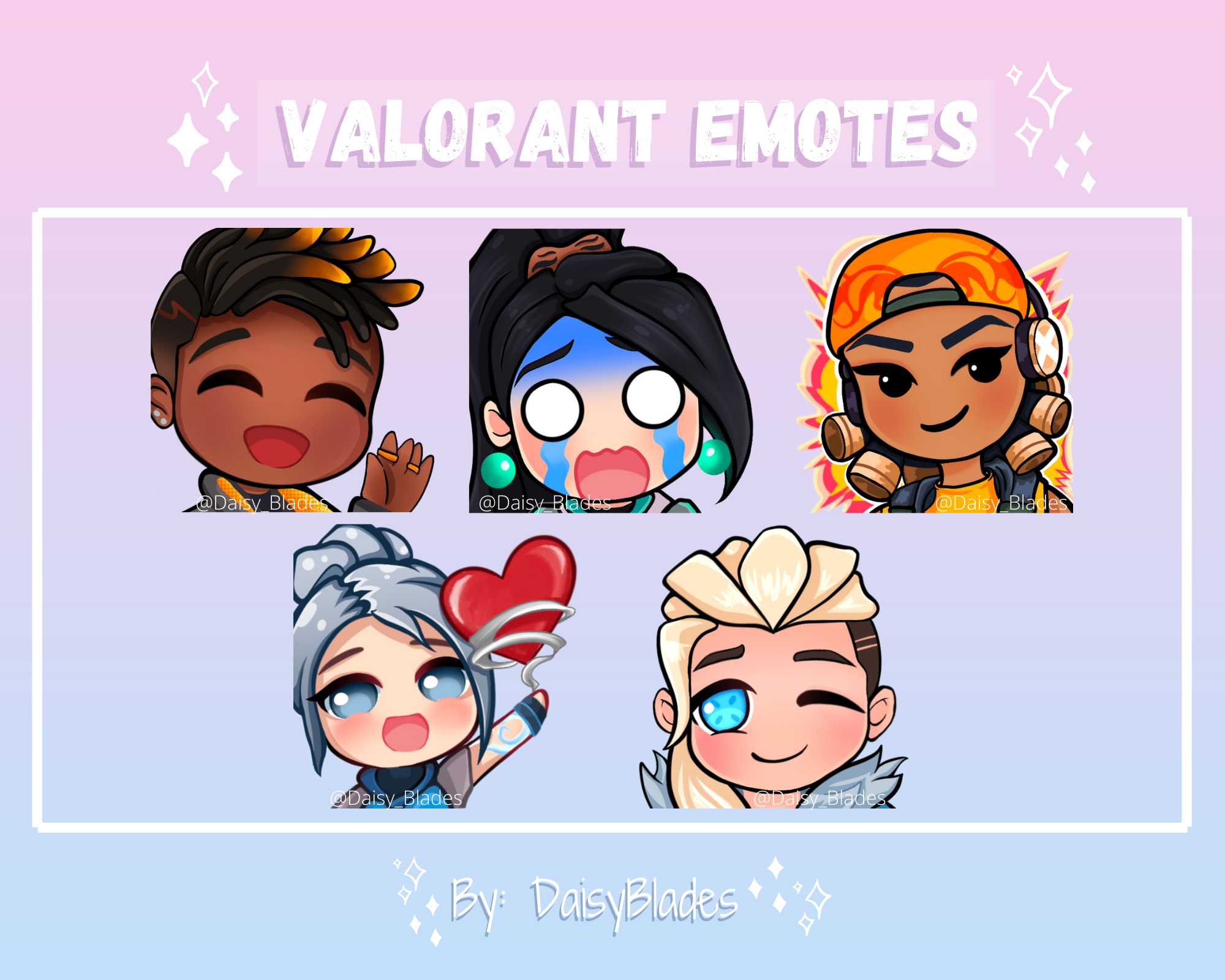 Wallpaper #F551B Jett Valorant Chibi Twitch Emotes Pakket Discord Etsy Nederland