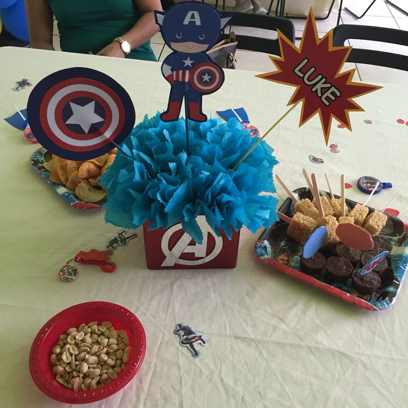 Wallpaper #THPrgo4BFI5NbQkszxmX14 A Child's Birthday Party Decorated with an Avengers Theme