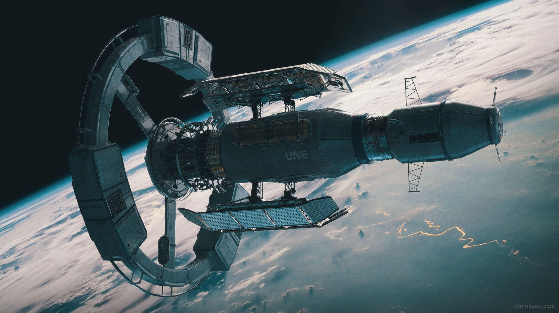 Wallpaper #W2dA_5IBSpphPi3-PqJe181 Arthur Gurin Spaceship Art Concept Ships Space Station