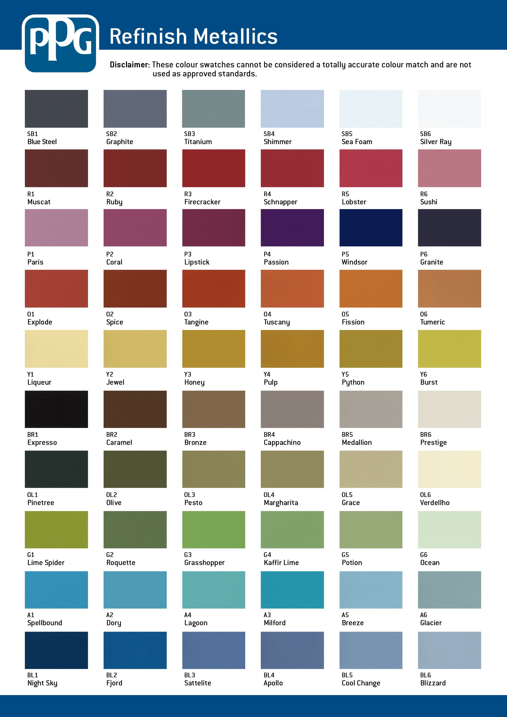 Wallpaper #t1jFNJMBzN9vxX34-j3T154 Auto Paint Color Charts