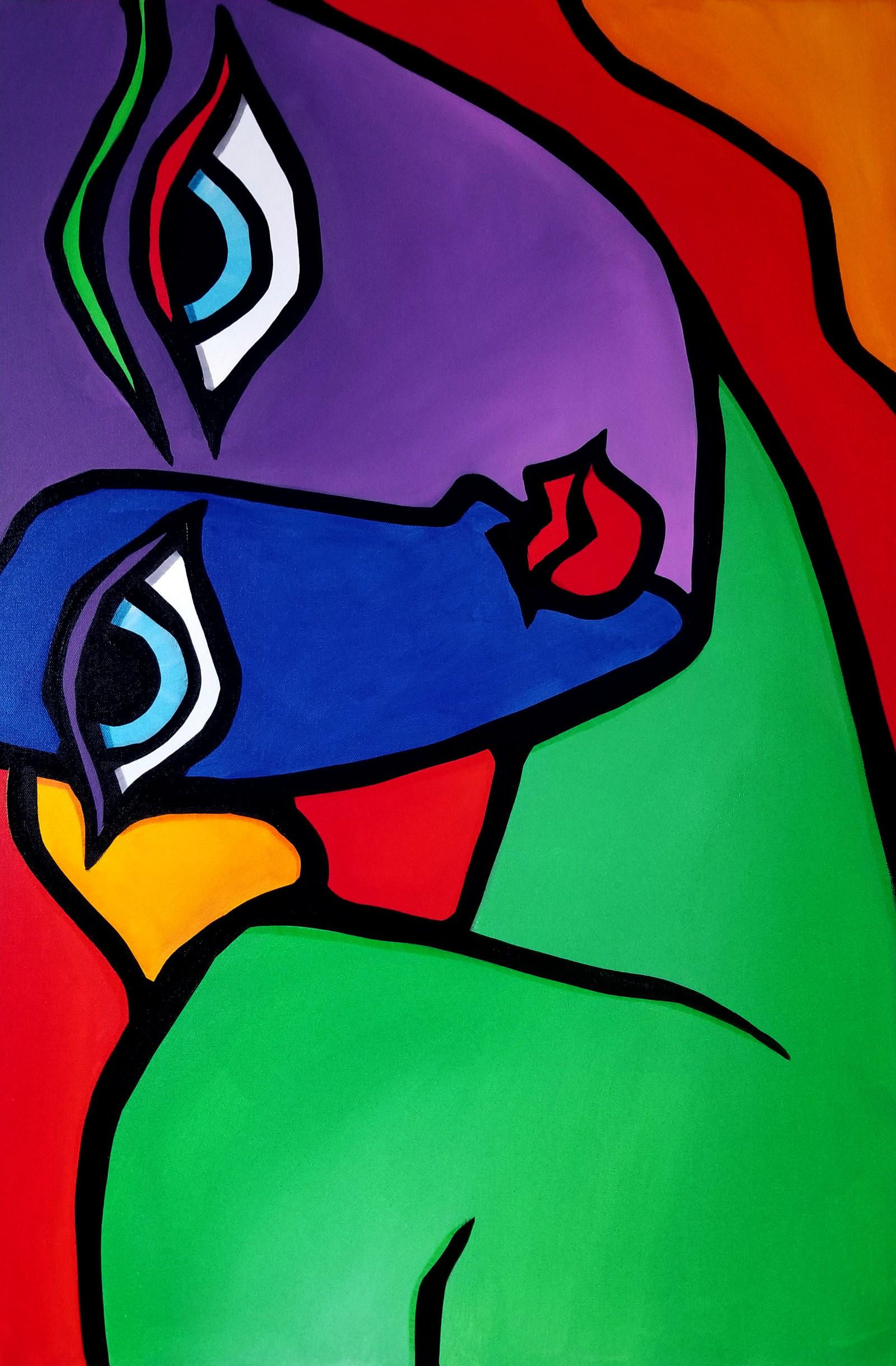 Wallpaper #2nfdKJMB-pgBXx60O6vY191 Modern Pop Art Abstract Painting Easy Face