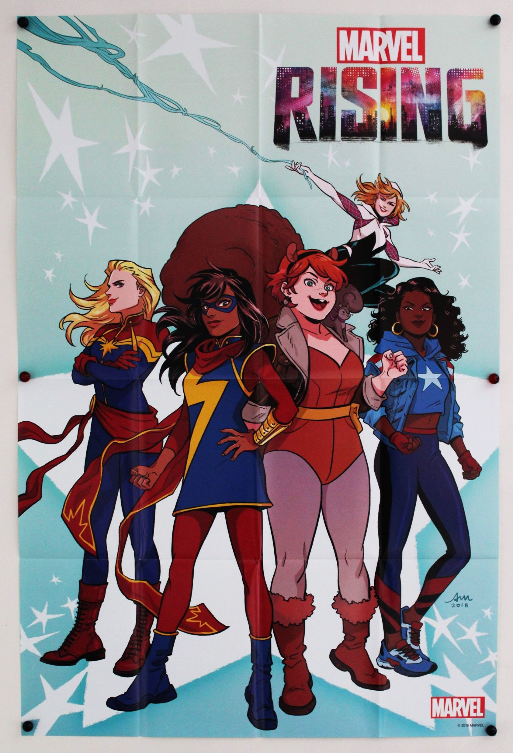 Wallpaper #V_S_OZMBKFX8bn3rPXfN39 Marvel Rising 1 2019 Folded Promo Poster P88 36 X 24 New