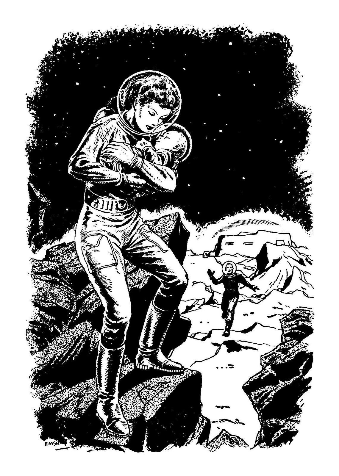 Wallpaper #6ByjQJMB8JfcLg2Jbvat303 Fantastic Mid Century Science Fiction Pulp Illustrations Science