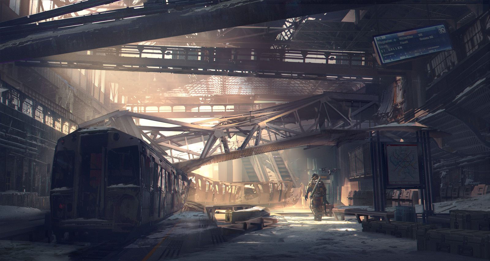 Wallpaper #uWhoHJMBSpphPi3-SyK8173 Subway Station Hakob Minasian Sci Fi Background Subway Sci Fi