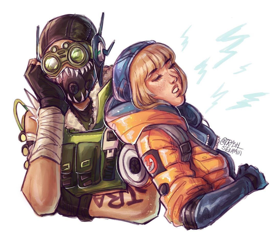 Wallpaper #kWcvDZMBSpphPi3-3uP156 Octane and Wattson by Trash Senpaiii Apex Legends Legend Apex Octane