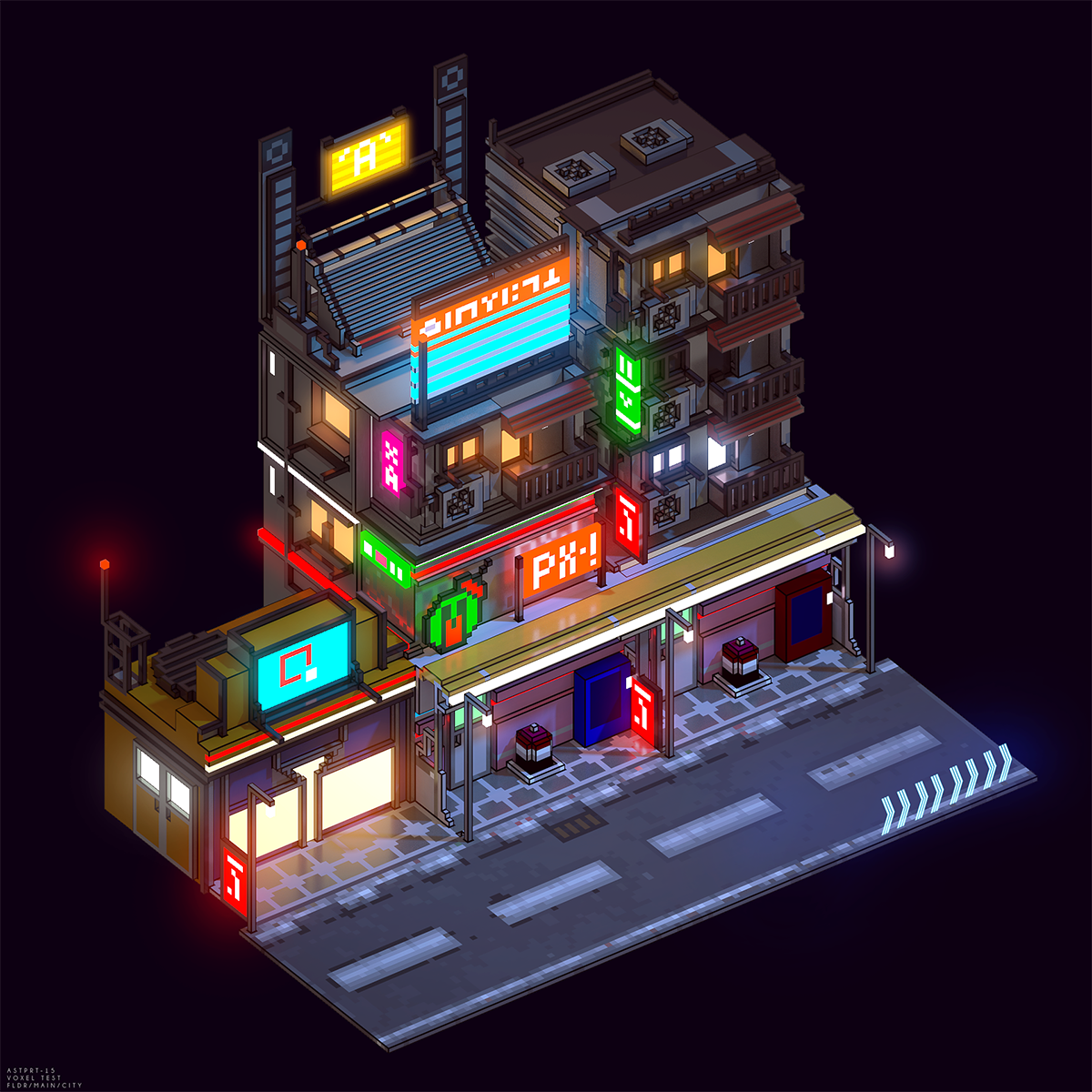 Wallpaper #W33Q744Bnwiau_P6ZAU039 Neon Digital 1200x1200 Isometric Art Pixel Art Tutorial Digital Art