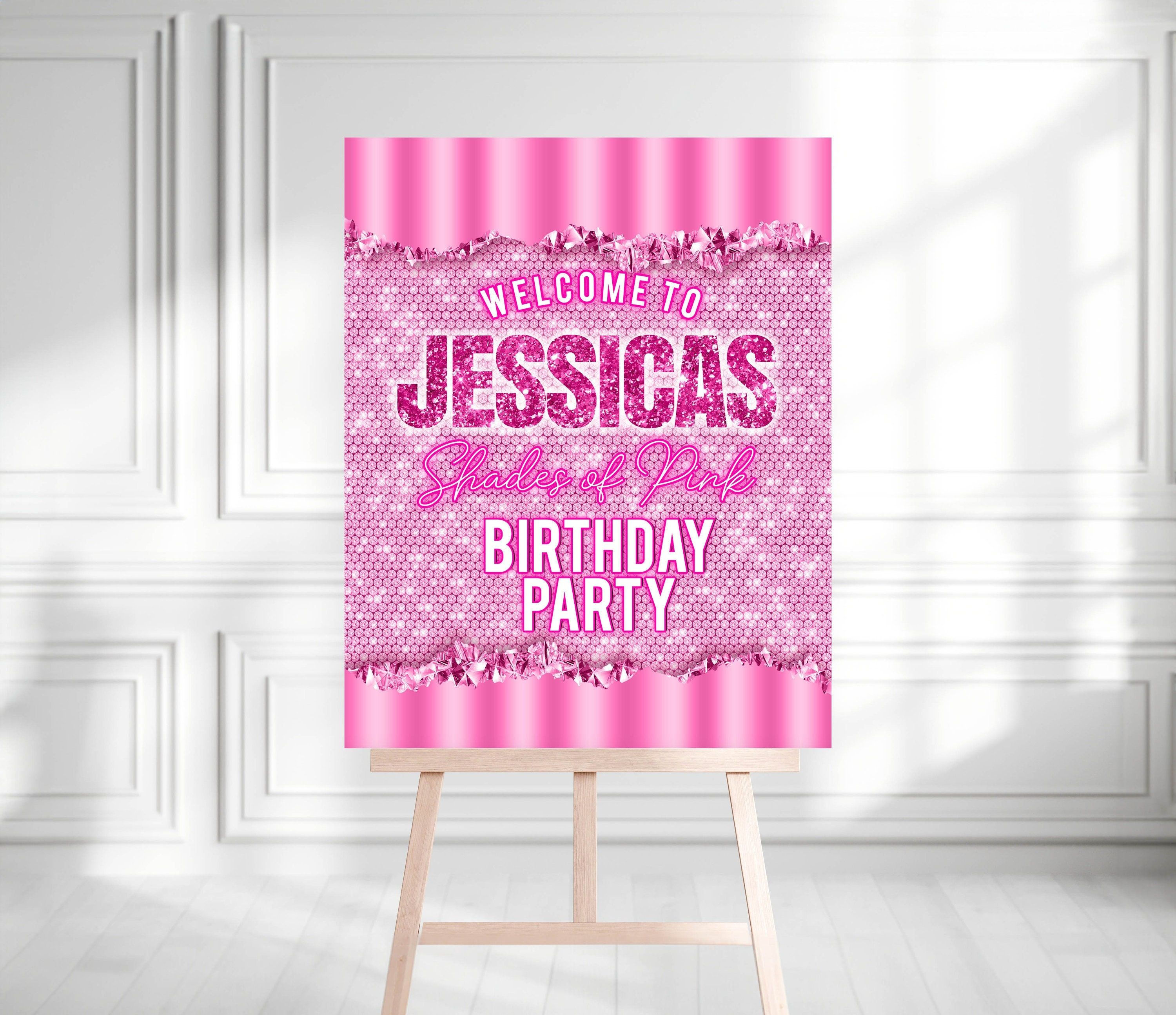 Wallpaper #PDHeNZMB5zzyi_yYylio47 Editable Shades of Pink Welcome Sign Printable Pink Birthday Sign