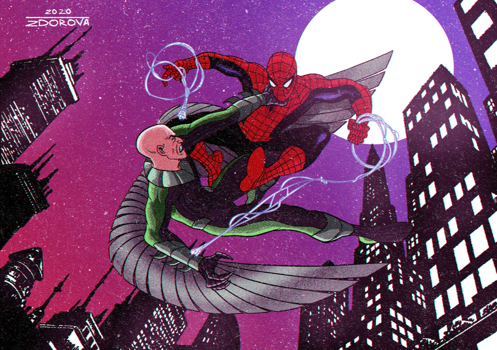 Wallpaper #W1hkNJMBzN9vxX34uDxr110 Spider Man vs Vulture Vlad Zdor Spiderman Drawing Spiderman Art