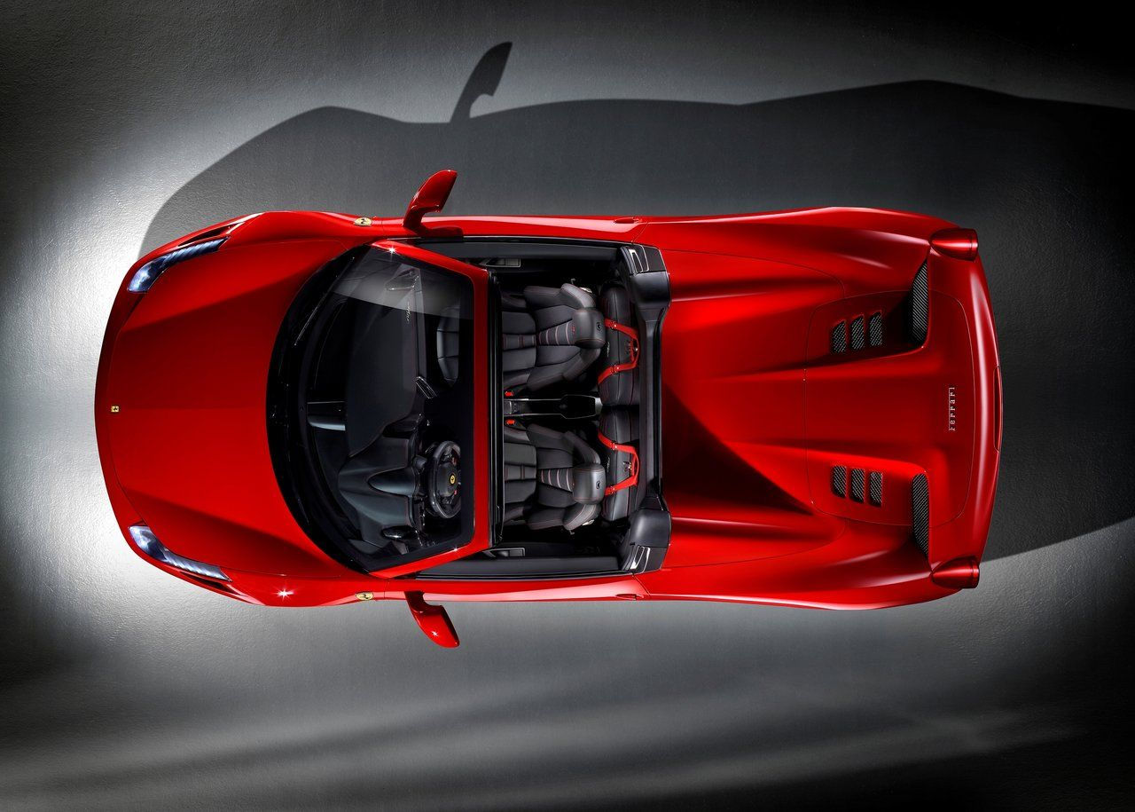 Wallpaper #8EW7l44B7YBJg1BVwaDY52 Red Ferrari 458 Spider Exterior Top View Wallpaper Ferrari 458