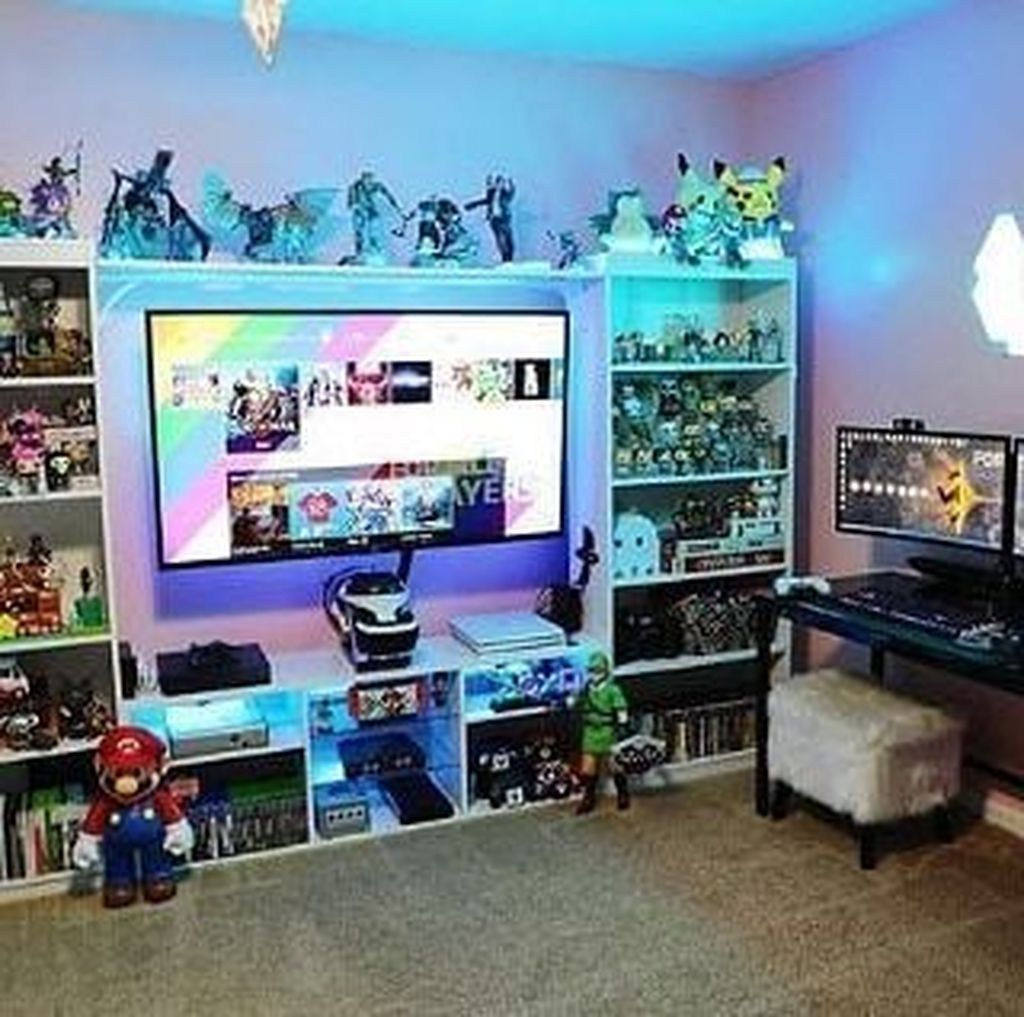 Wallpaper #Lh07LJMBlOZrFDOkAMrZ290 33 the Best Gaming Setup for Amazing Rooms Boys Game Room Game Room