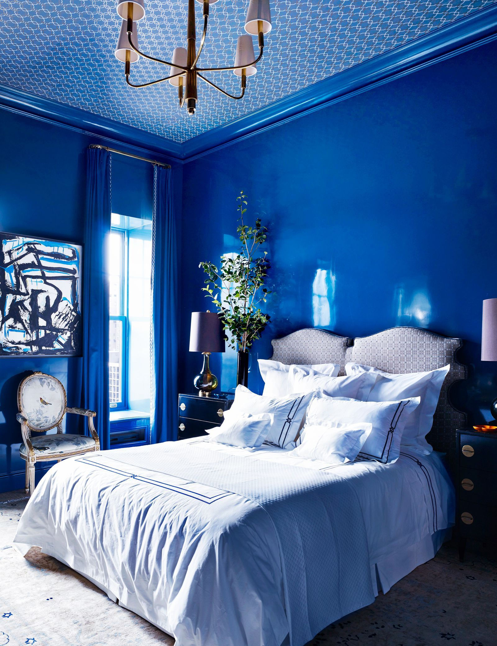 Wallpaper #7YfzMZMBPAdmKxa2YGKE164 Cobalt Blue Best Bedroom Colors Bedroom Color Schemes Blue Rooms