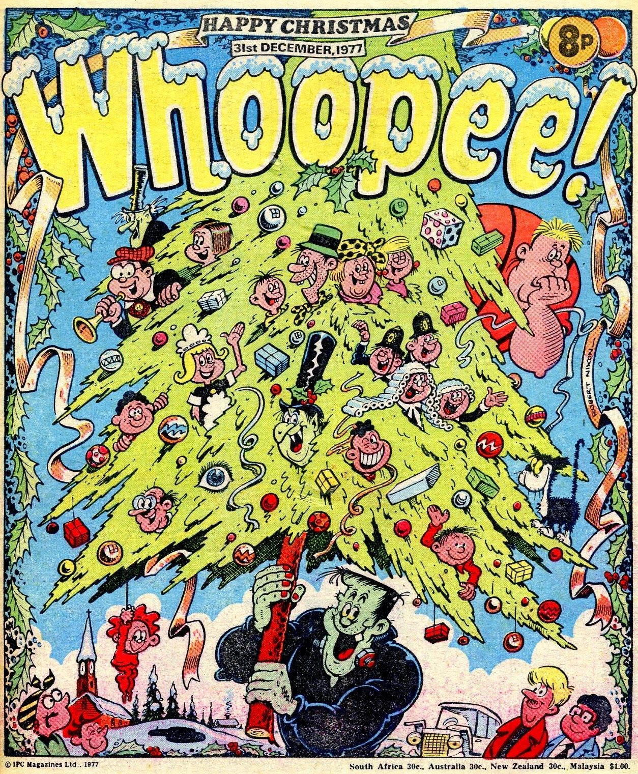 Wallpaper #zTG2NZMB5zzyi_yYsFdD97 Whoopee Christmas 1977 Comic Books Comic Book Cover Happy Christmas