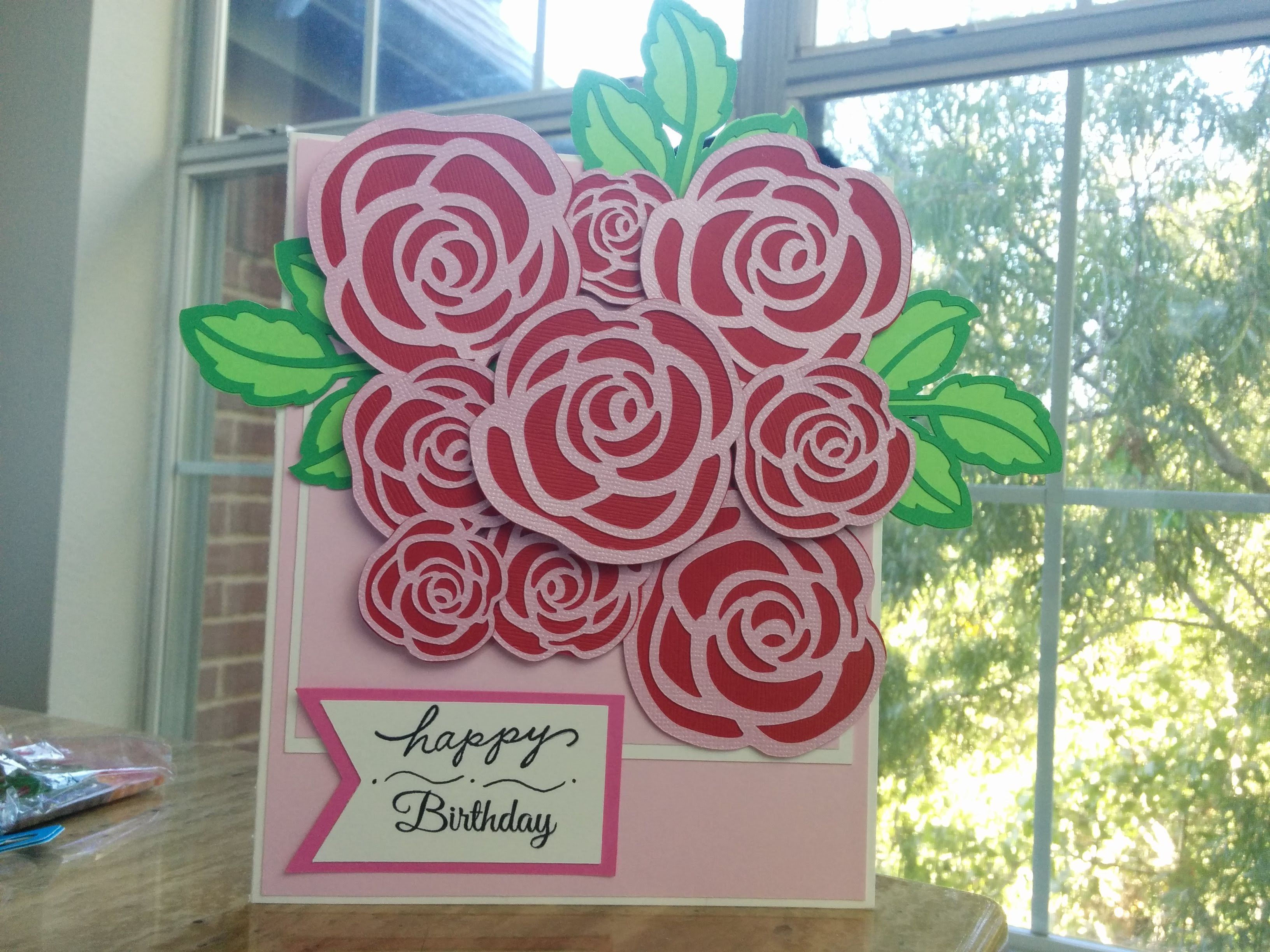 Wallpaper #PzHfNZMB5zzyi_yYK1hL147 3D Floral Birthday Card Made with Cricut Explore Air Card Making