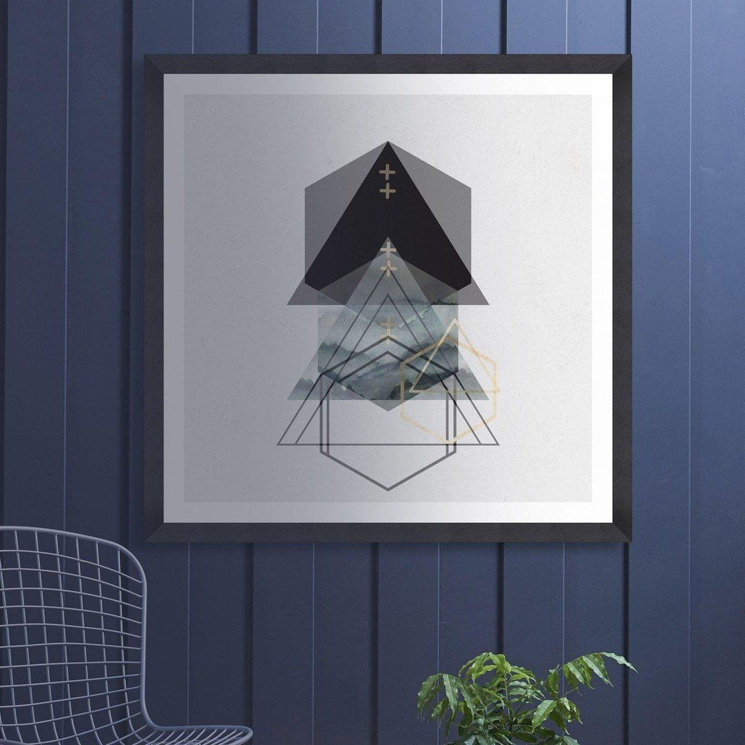 Wallpaper #a2flDJMBSpphPi3-ROG8131 Triangles Ii Framed Wall Art Mindthegap Frames on Wall Framed Wall