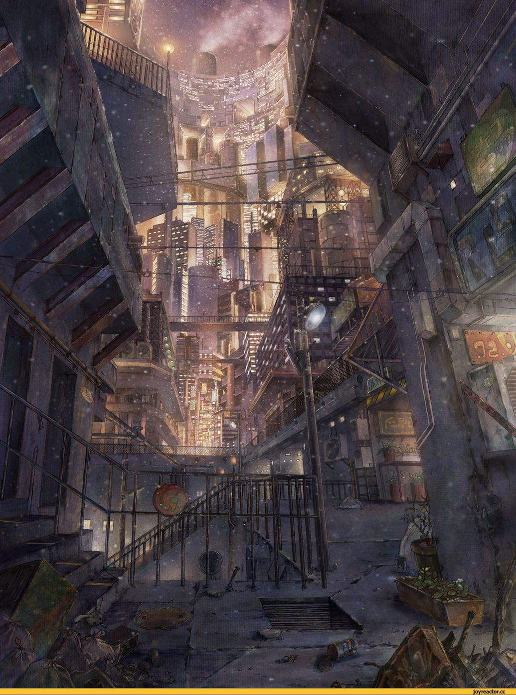Wallpaper #mH2G8I4Bnwiau_P6RwYc21 Cyberpunk Anime Scenery Buildings Artwork Environment Concept Art