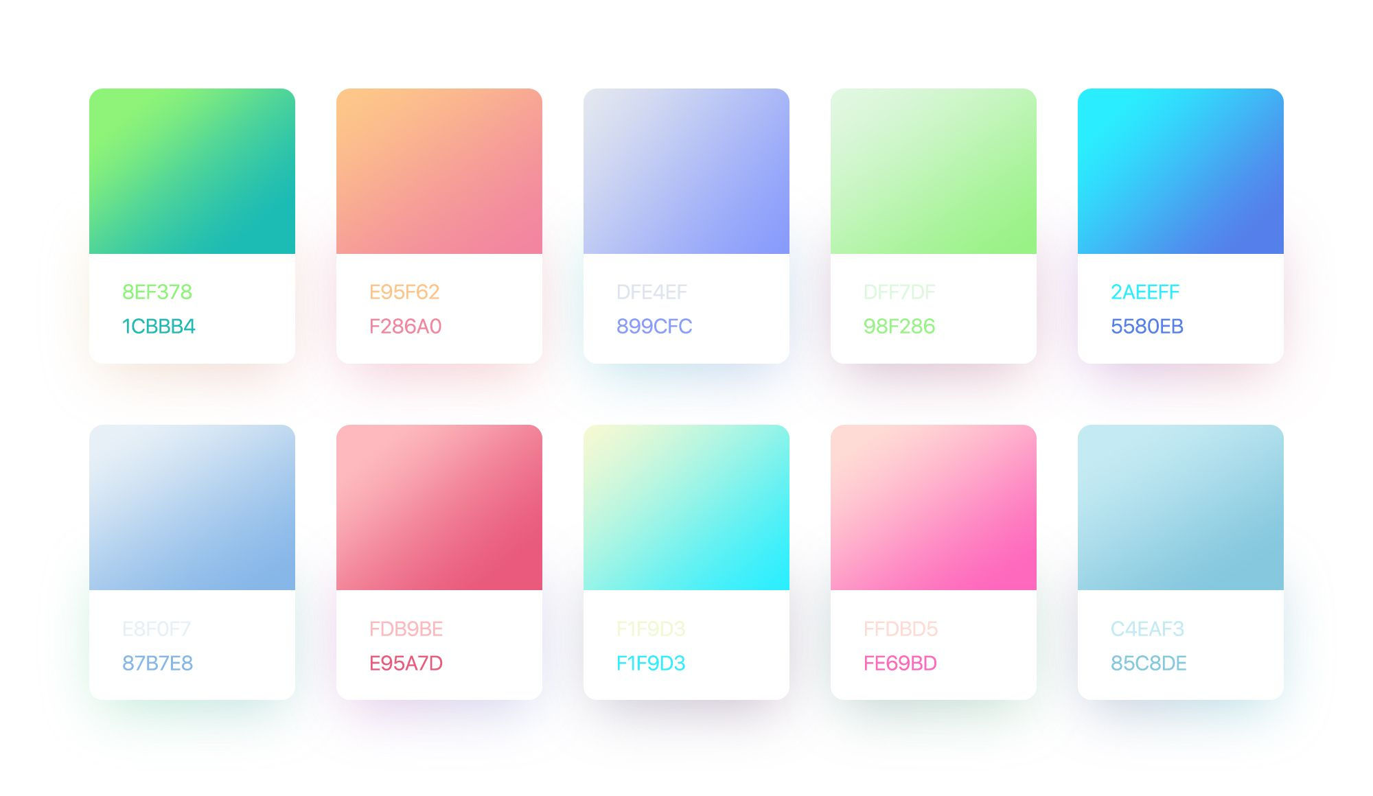 Wallpaper #4d8a7 Trendy Beautiful Gradient Color Palettes 2744052 Vector Art at Vecteezy