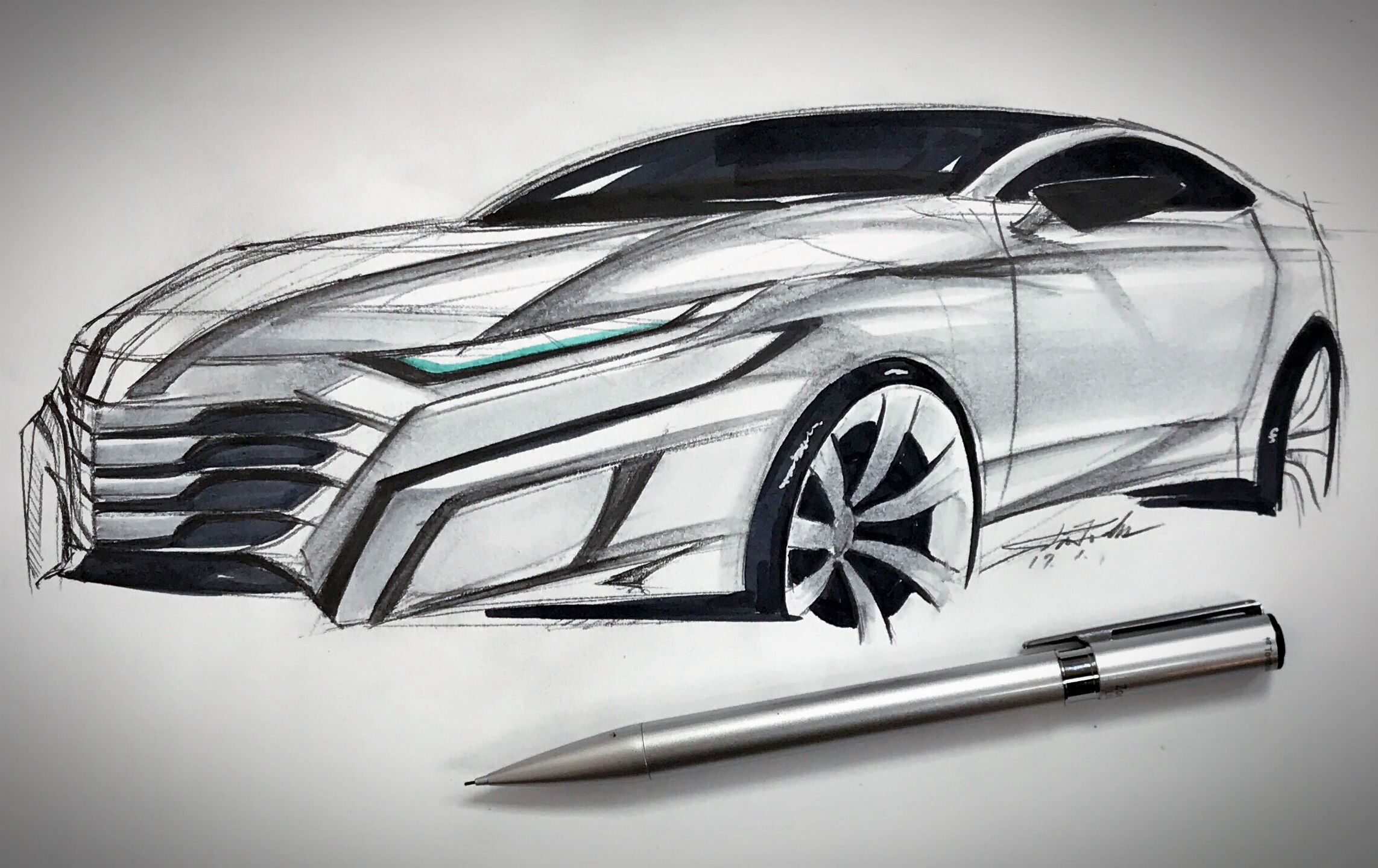Wallpaper #jEAOMJMBJhL2WPbav7_7175 Cars Sketch Car Sketch Cool Sketches Marker Pen Pen Drawing Markers