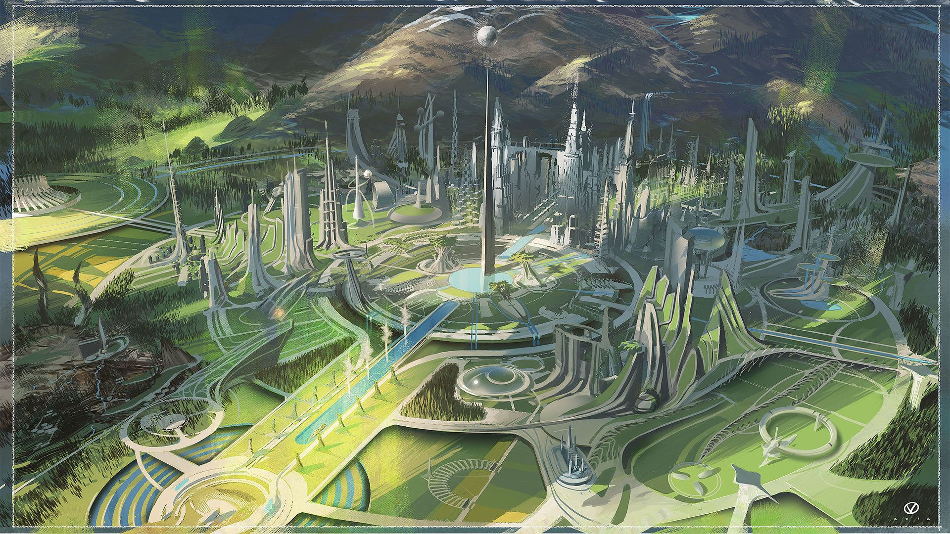 Wallpaper #wxdkPpMBPLD5_VENvN-0210 Environment Design Portraying a Possible Urbanisation for Tomorrowland