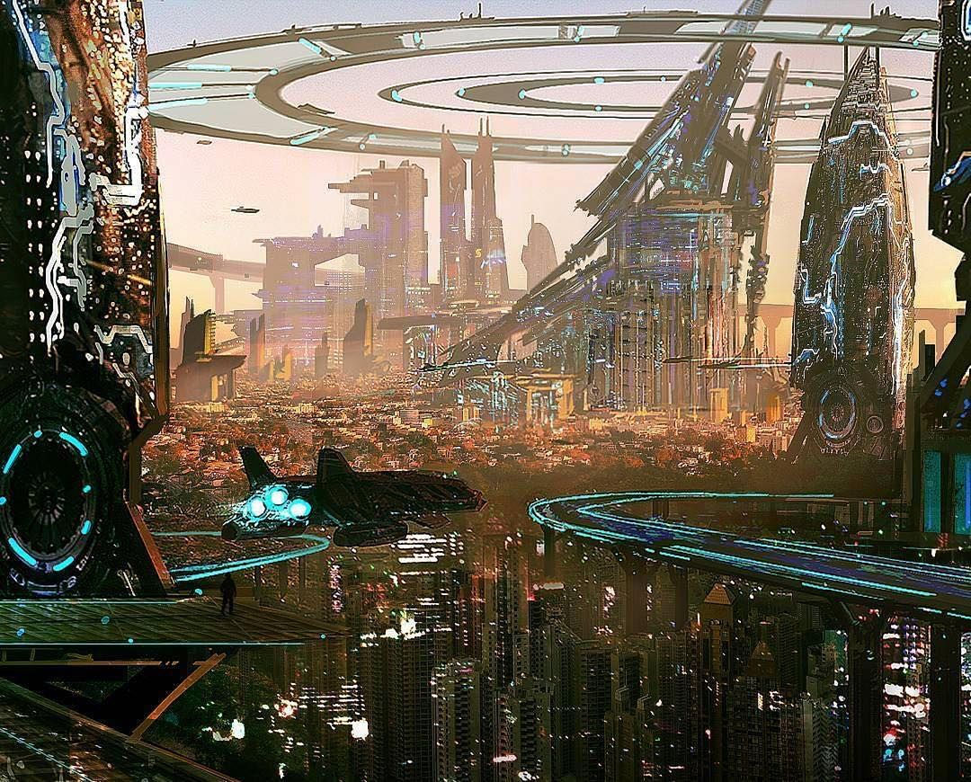 Wallpaper #ltdYMpMB4Oq-IITv5DY4354 Futuristic City Artist Richard Dorran Fantasticeskoe Iskusstvo