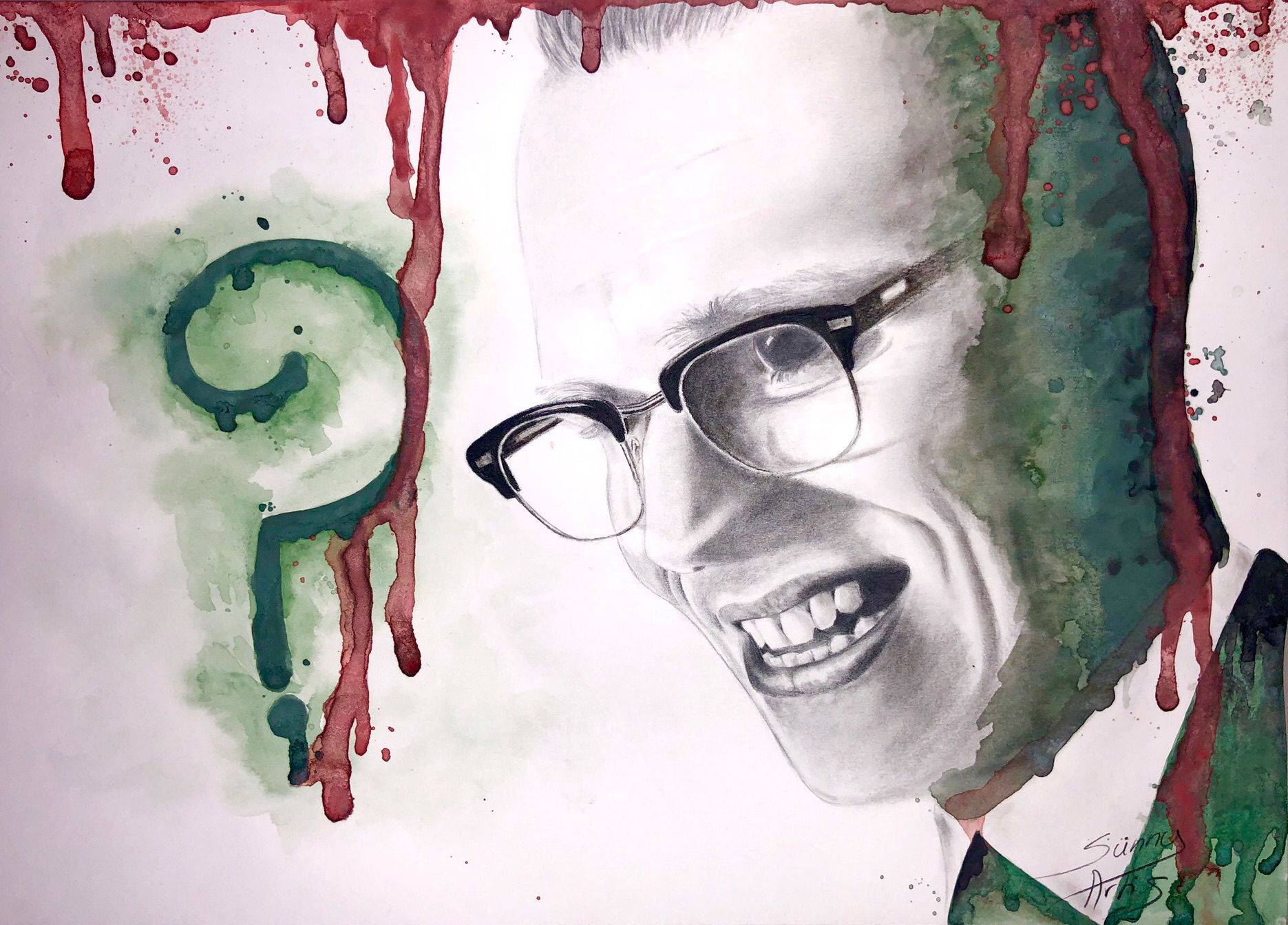 Wallpaper #HxqQT5MB1yWOL4qgL3-279 Drawing Edward Nygma Riddler from Gotham Cory Michael Smith See My