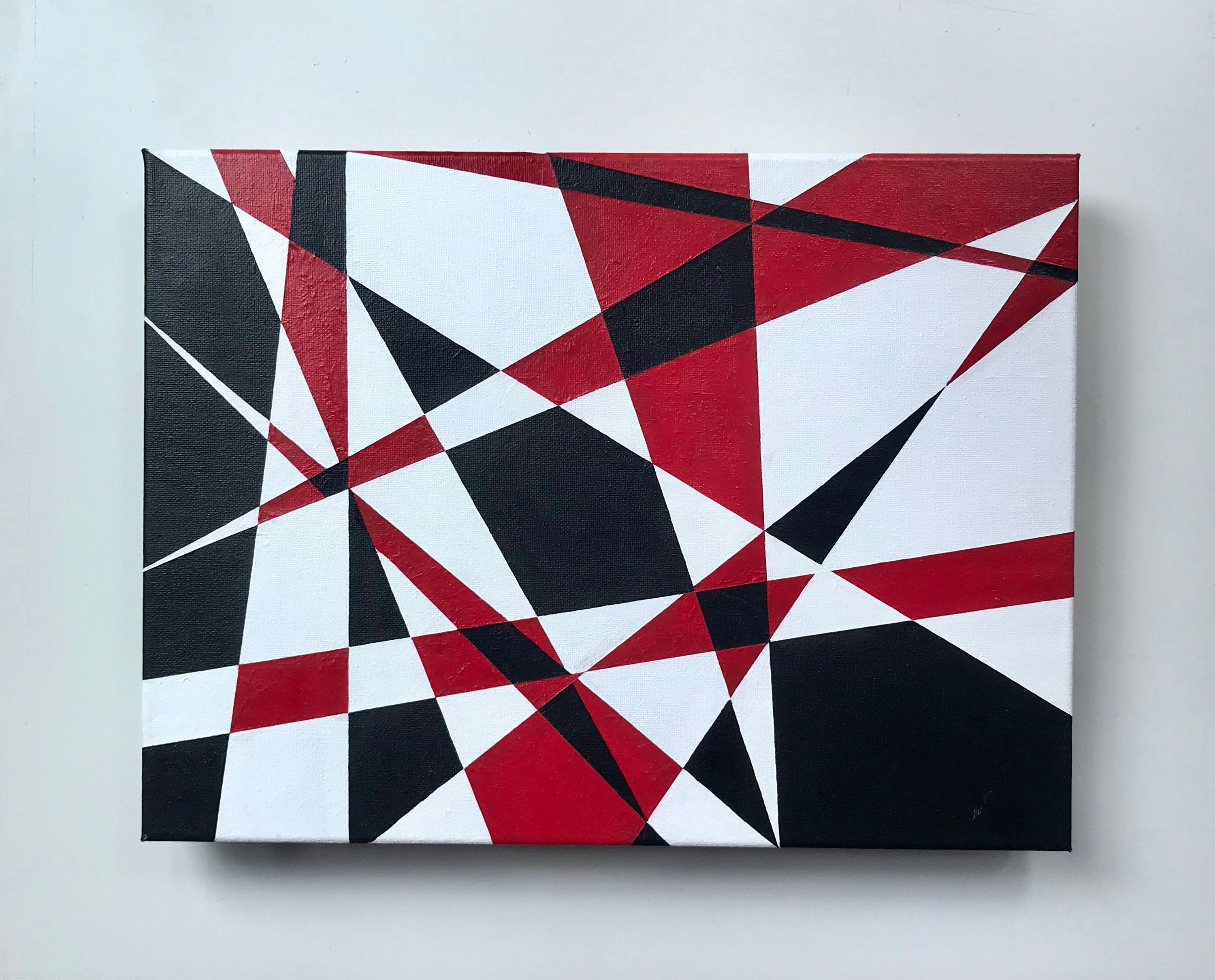 Wallpaper #BGcL6JIBSpphPi3-SDu_3 12x16 Red Black and White Geometric Abstract Modern Art Etsy in 2020