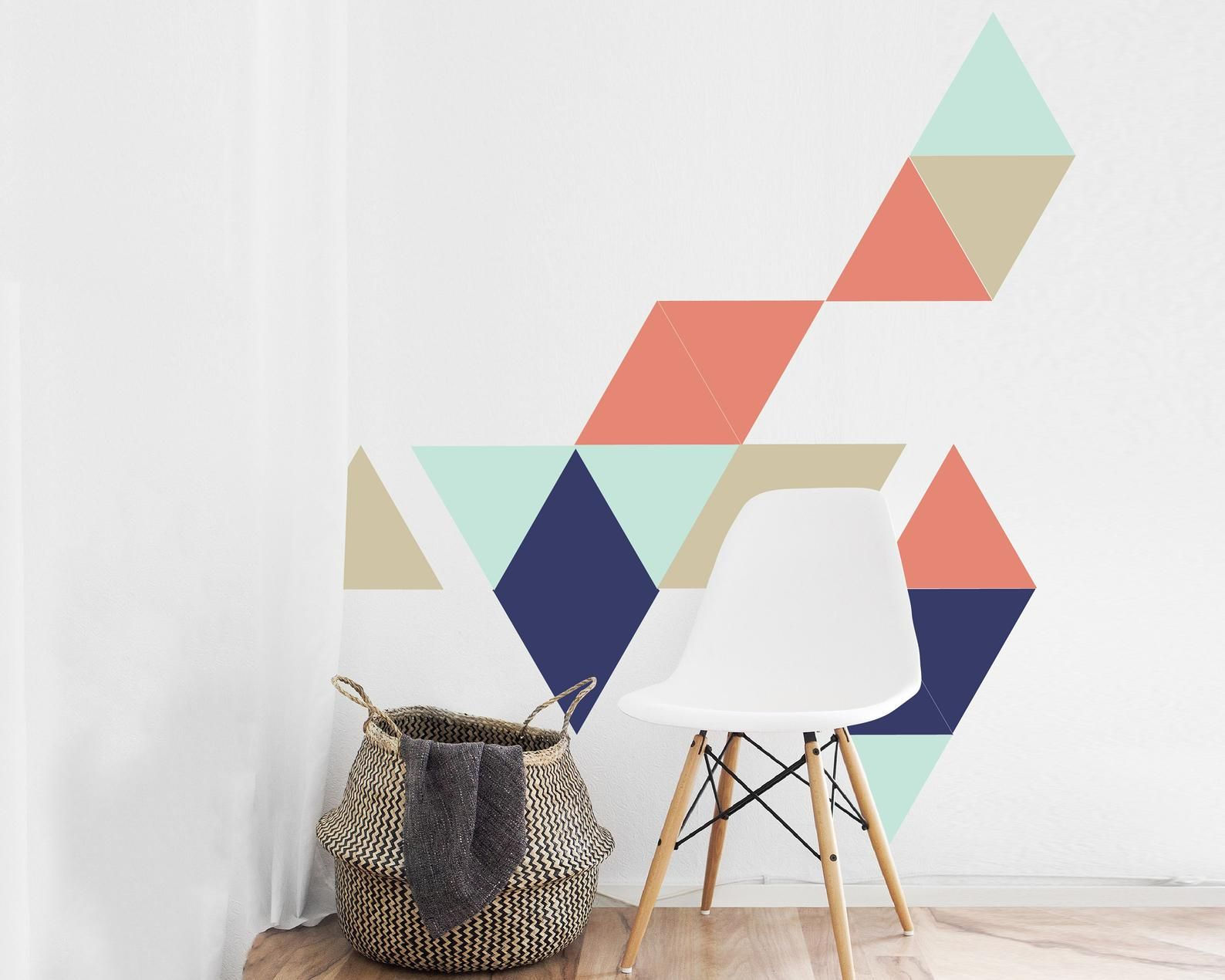 Wallpaper #a2flDJMBSpphPi3-ROG848 Removable Triangle Wall Decals Create Your Own Geometric Etsy