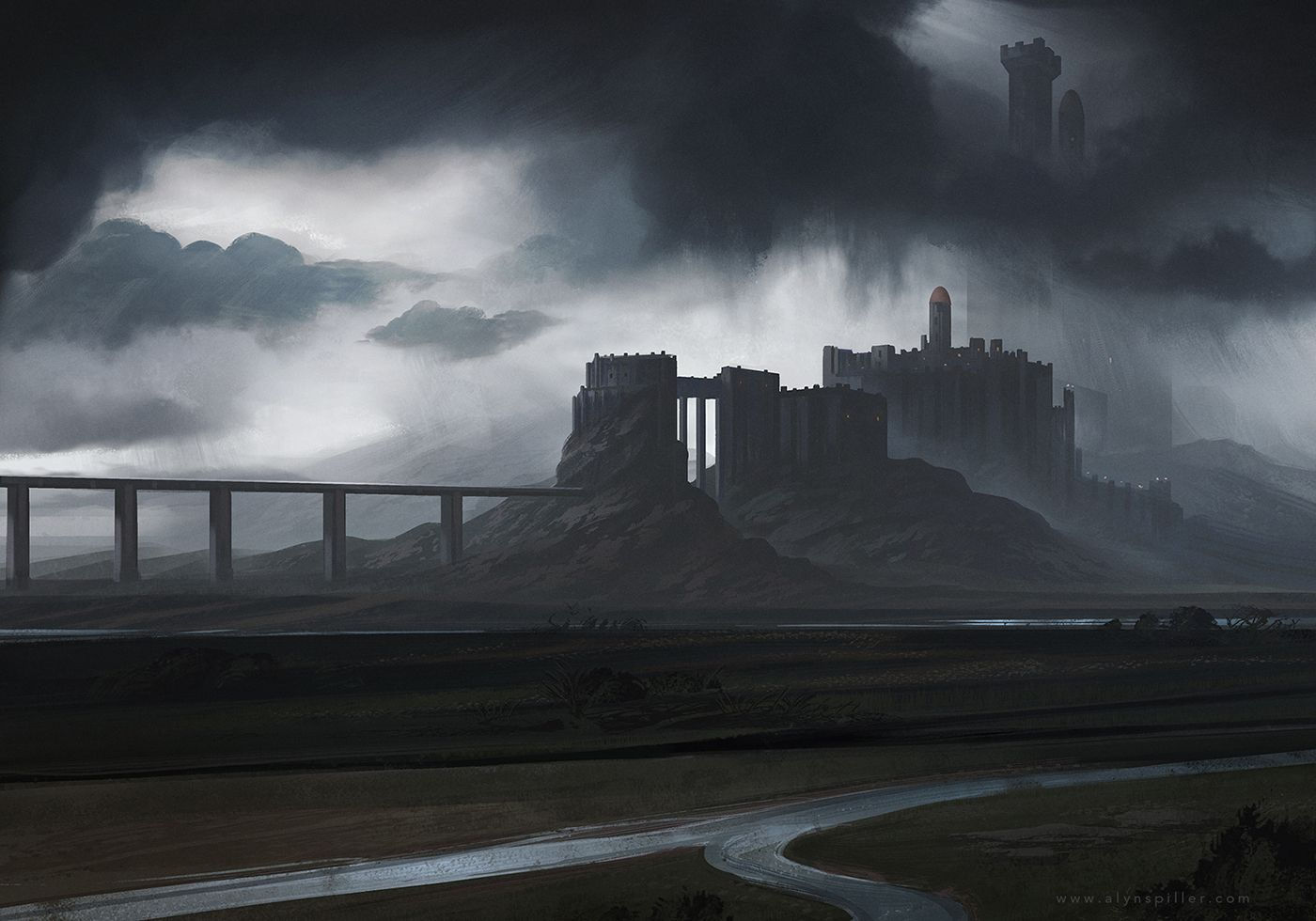 Wallpaper #M3078o4Bnwiau_P6VQu338 Fortress Concept Art by Alynspiller Fantasy Art Landscapes Fantasy