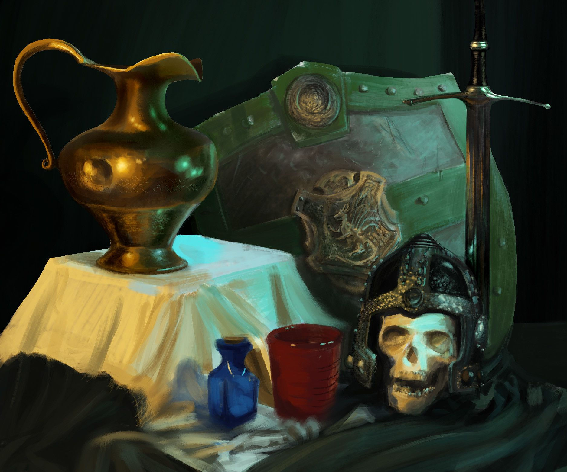 Wallpaper #BTHJNZMB5zzyi_yYWVja60 Artstation Medieval Still Life Corey James Weber Still Life