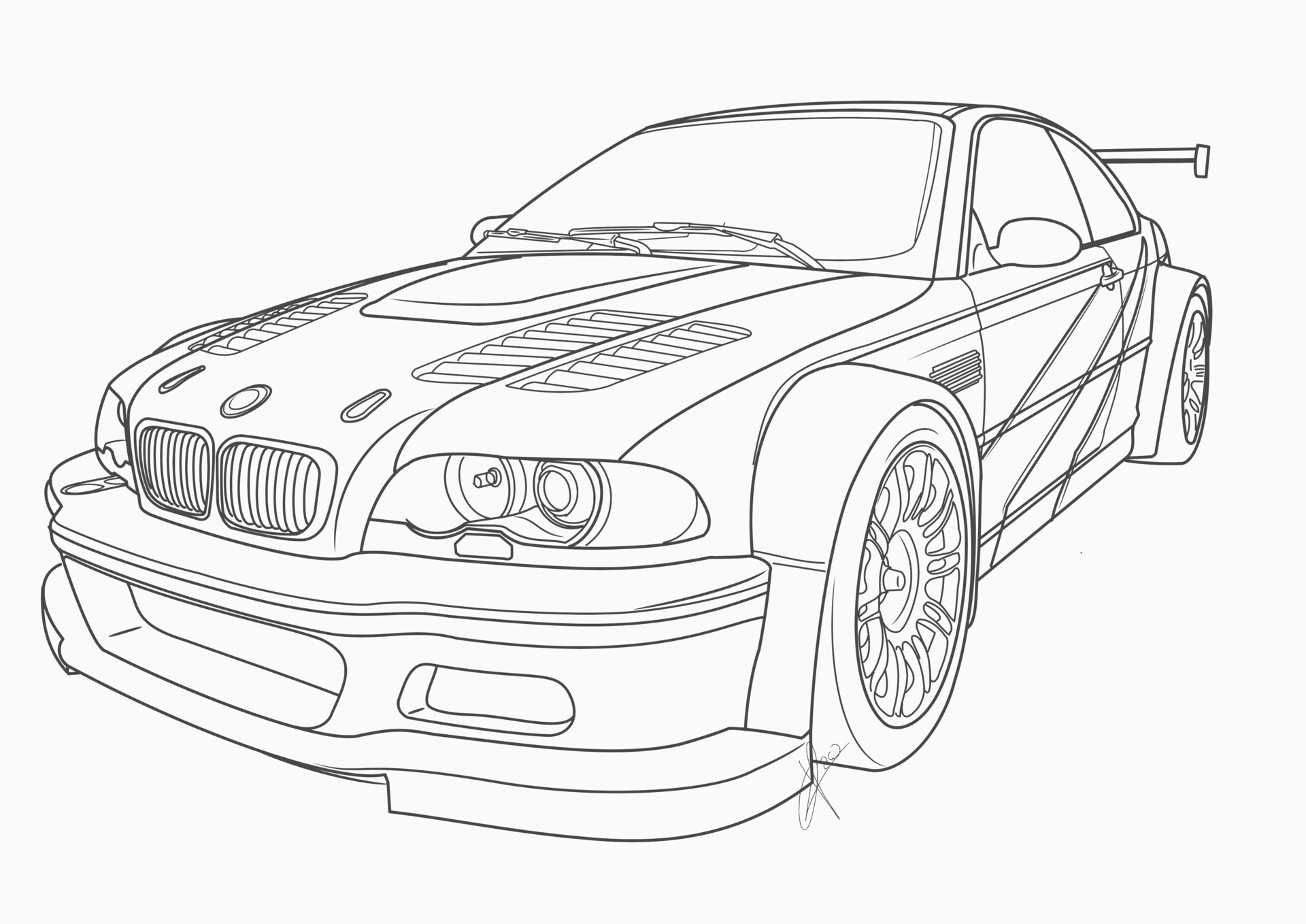 Wallpaper #52dX-ZIBSpphPi3-PYxS256 Artstation Most Popular BMW Car Cars Coloring Pages Coloring Sheets